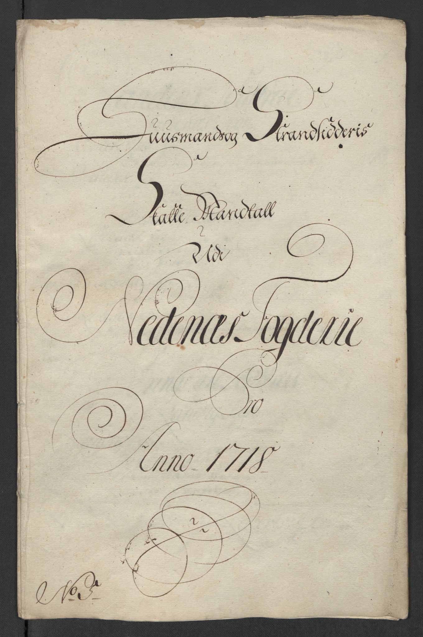 Rentekammeret inntil 1814, Reviderte regnskaper, Fogderegnskap, AV/RA-EA-4092/R39/L2327: Fogderegnskap Nedenes, 1718, p. 145