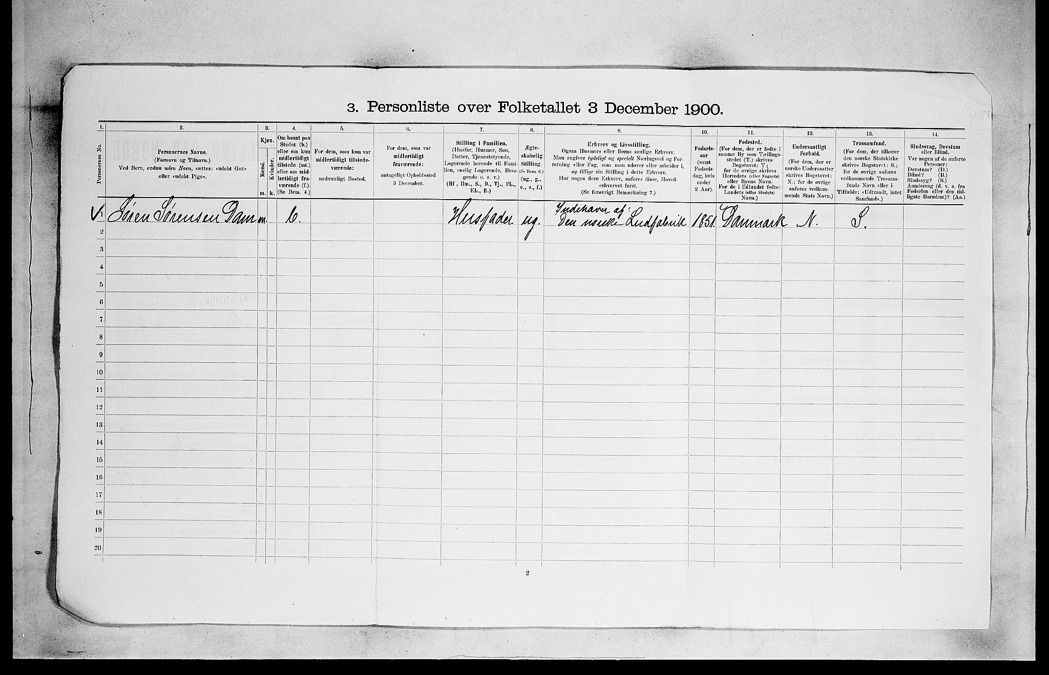 SAO, 1900 census for Kristiania, 1900, p. 7545