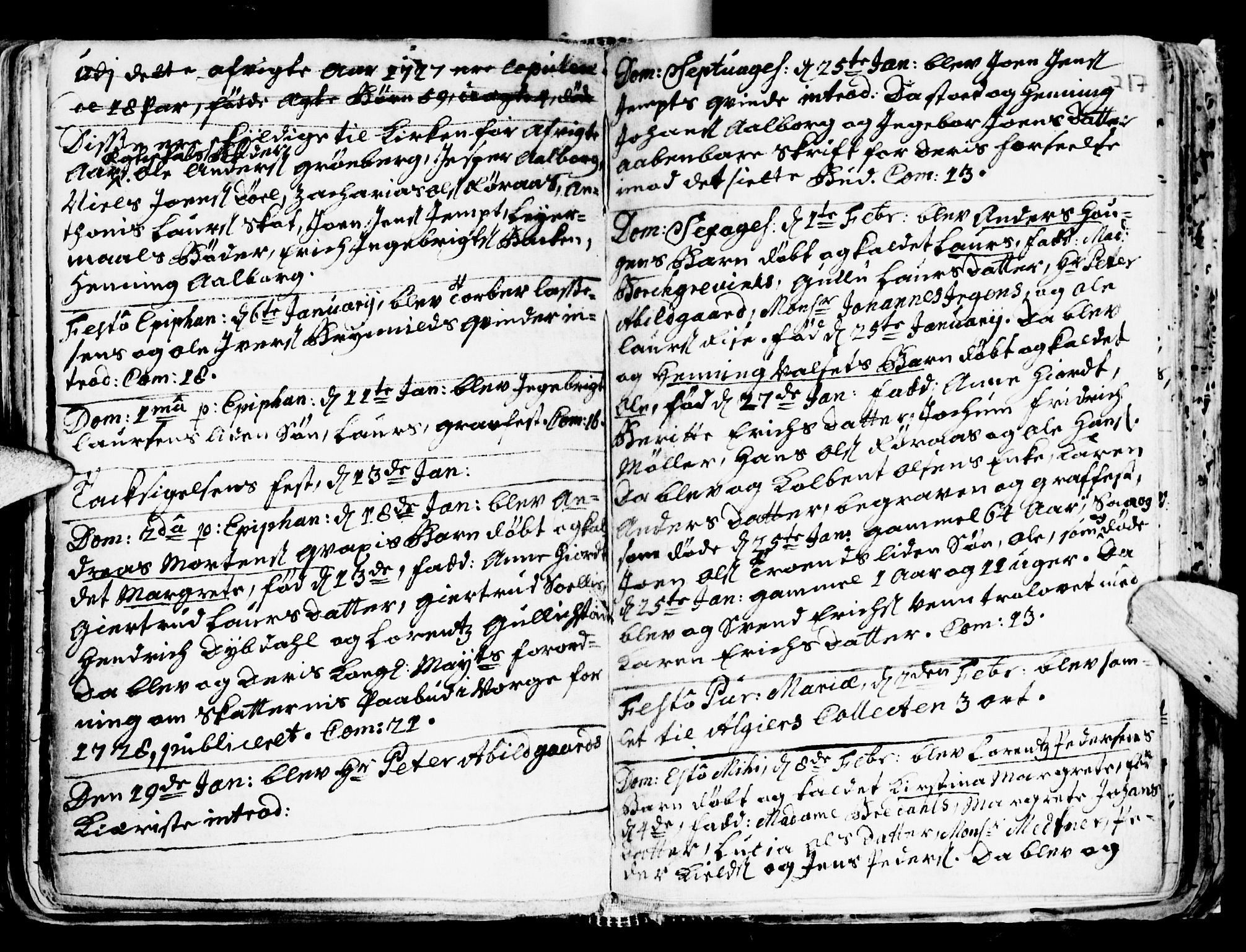 Ministerialprotokoller, klokkerbøker og fødselsregistre - Sør-Trøndelag, SAT/A-1456/681/L0924: Parish register (official) no. 681A02, 1720-1731, p. 216-217