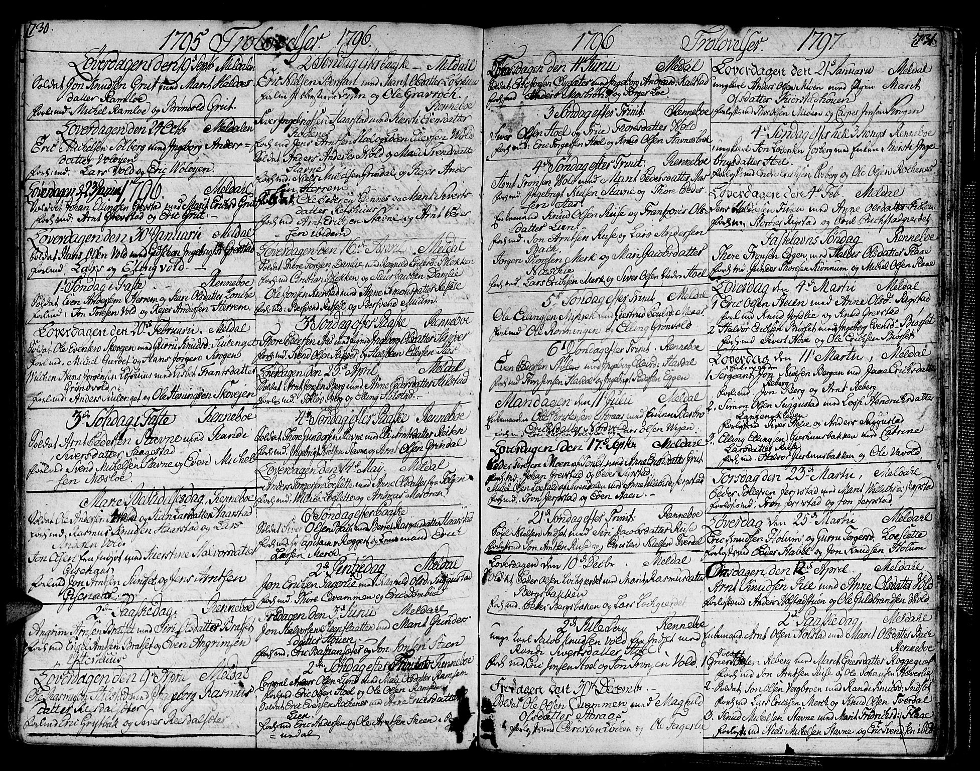 Ministerialprotokoller, klokkerbøker og fødselsregistre - Sør-Trøndelag, SAT/A-1456/672/L0852: Parish register (official) no. 672A05, 1776-1815, p. 730-731