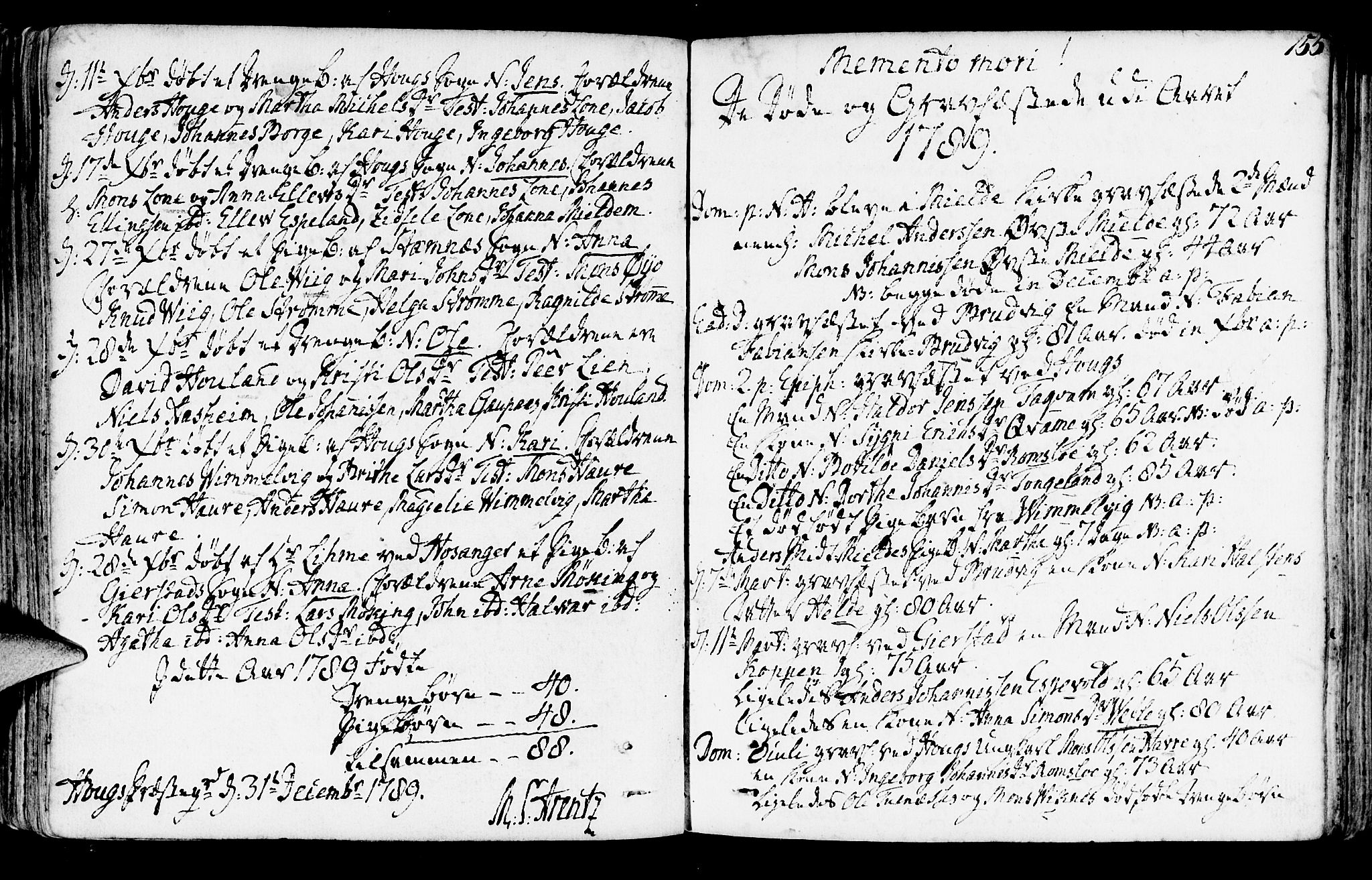Haus sokneprestembete, SAB/A-75601/H/Haa: Parish register (official) no. A 10, 1782-1796, p. 155
