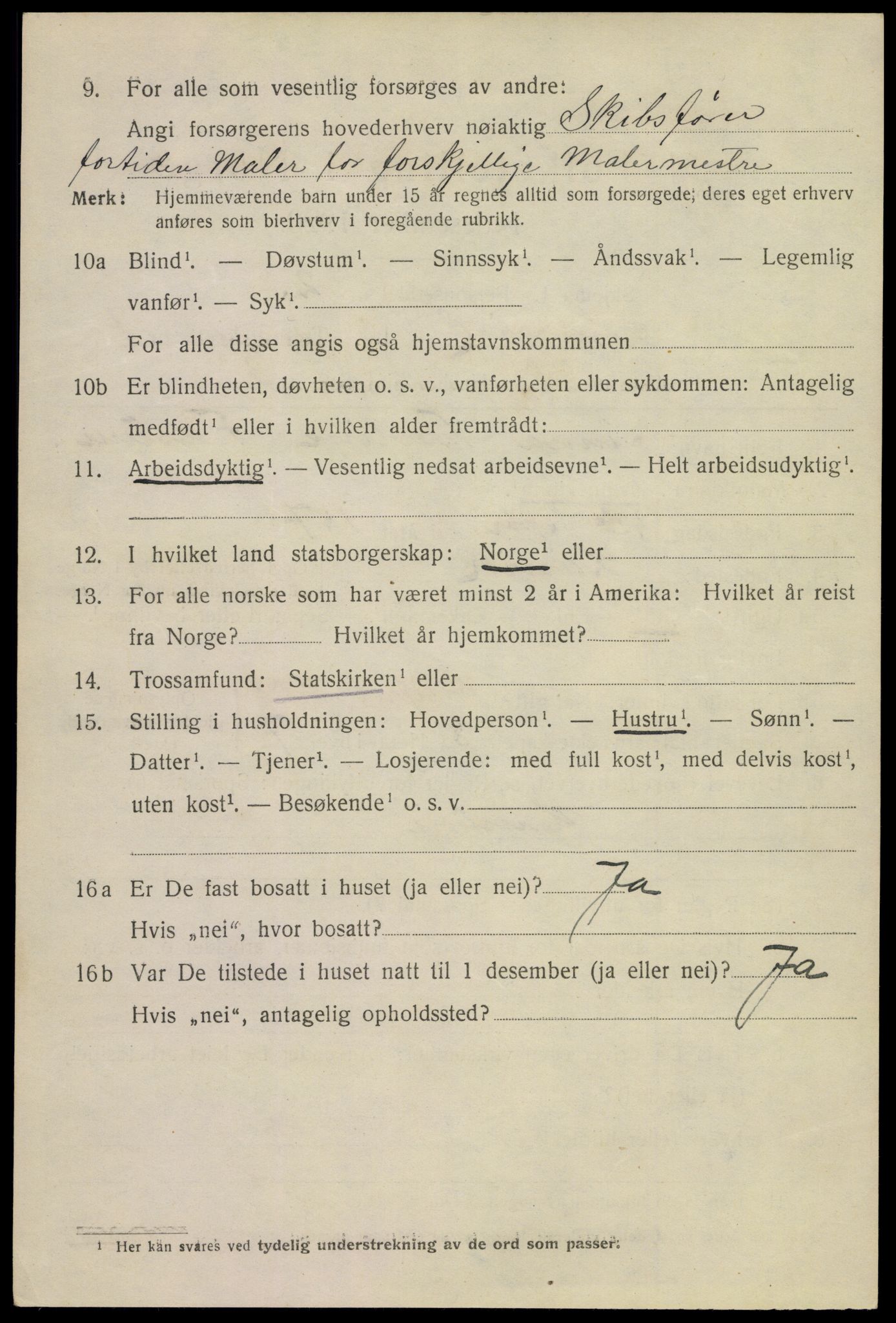 SAKO, 1920 census for Larvik, 1920, p. 9683