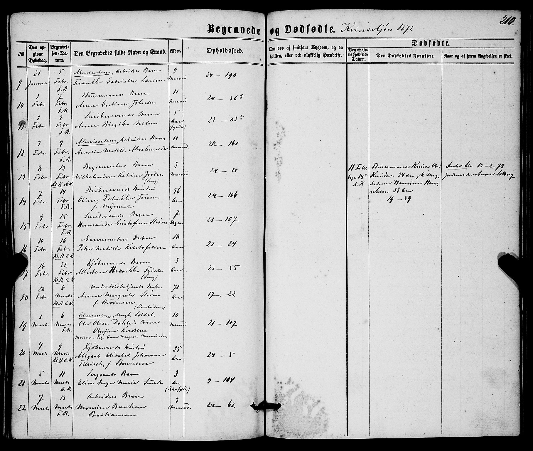 Korskirken sokneprestembete, AV/SAB-A-76101/H/Haa/L0045: Parish register (official) no. E 3, 1863-1875, p. 210