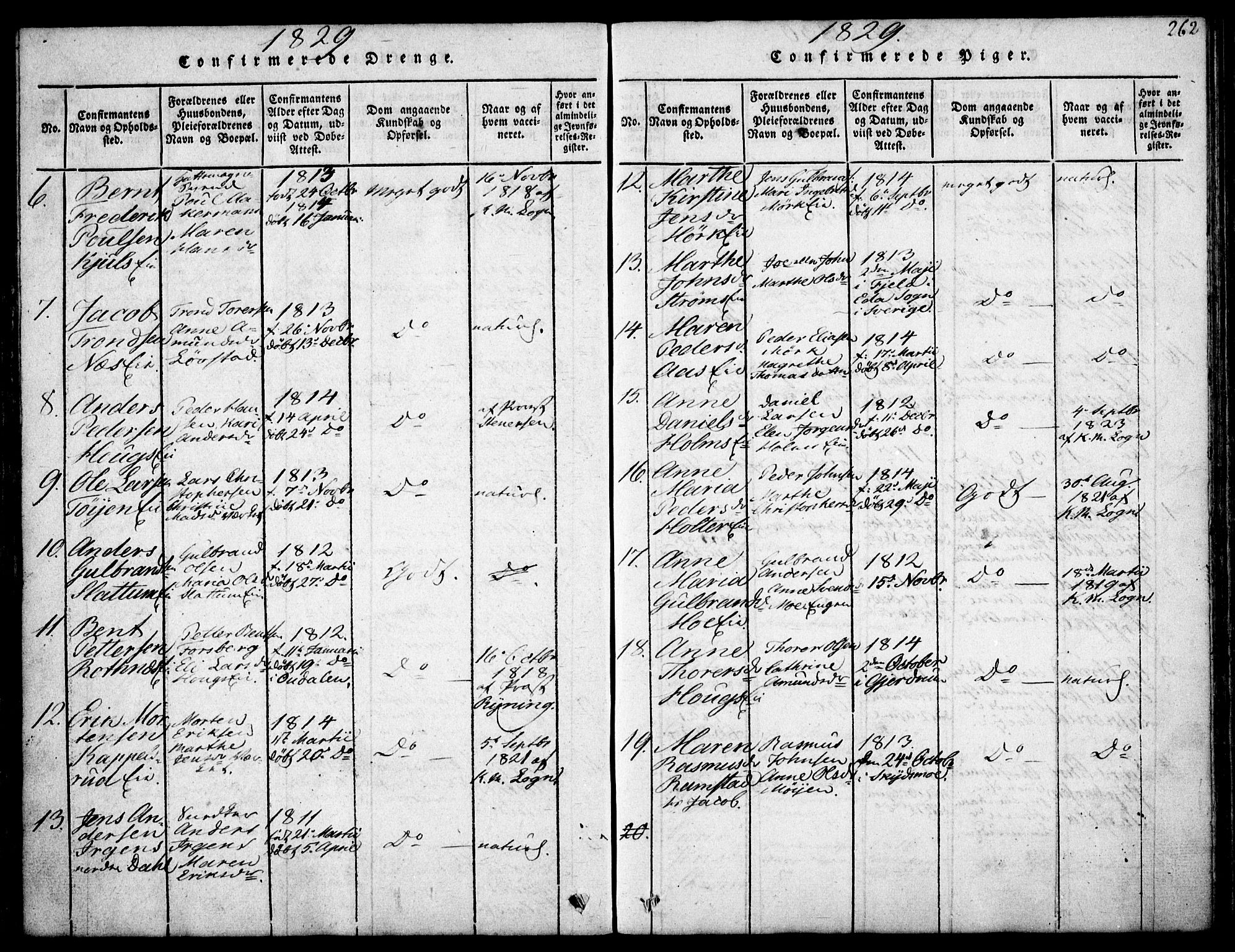 Nittedal prestekontor Kirkebøker, AV/SAO-A-10365a/F/Fa/L0003: Parish register (official) no. I 3, 1814-1836, p. 262