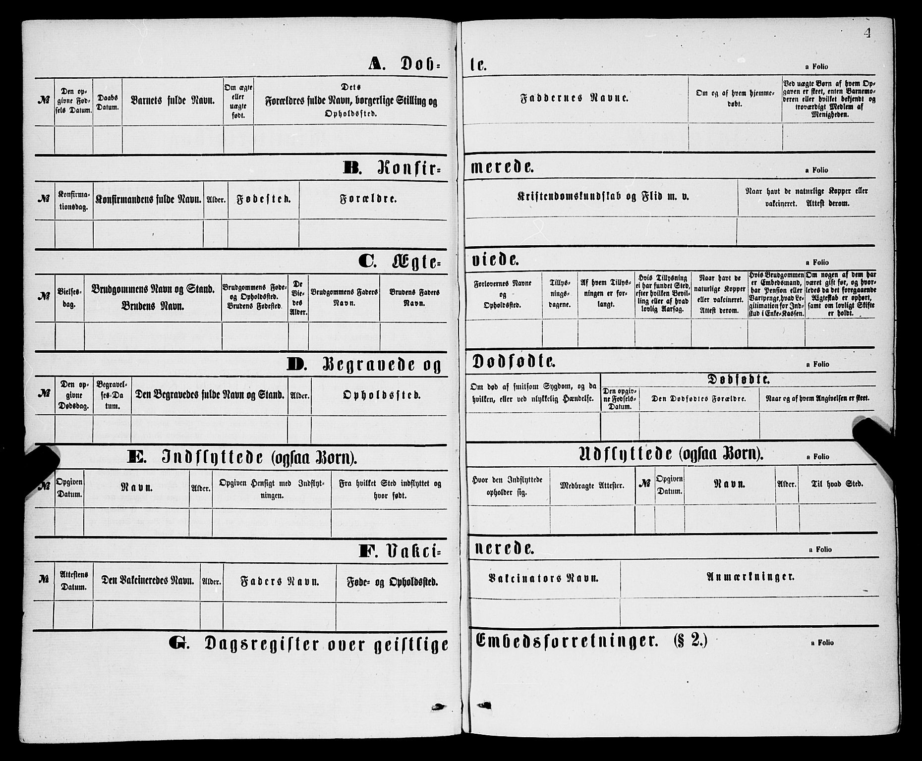 Korskirken sokneprestembete, AV/SAB-A-76101/H/Haa/L0020: Parish register (official) no. B 6, 1871-1878, p. 4