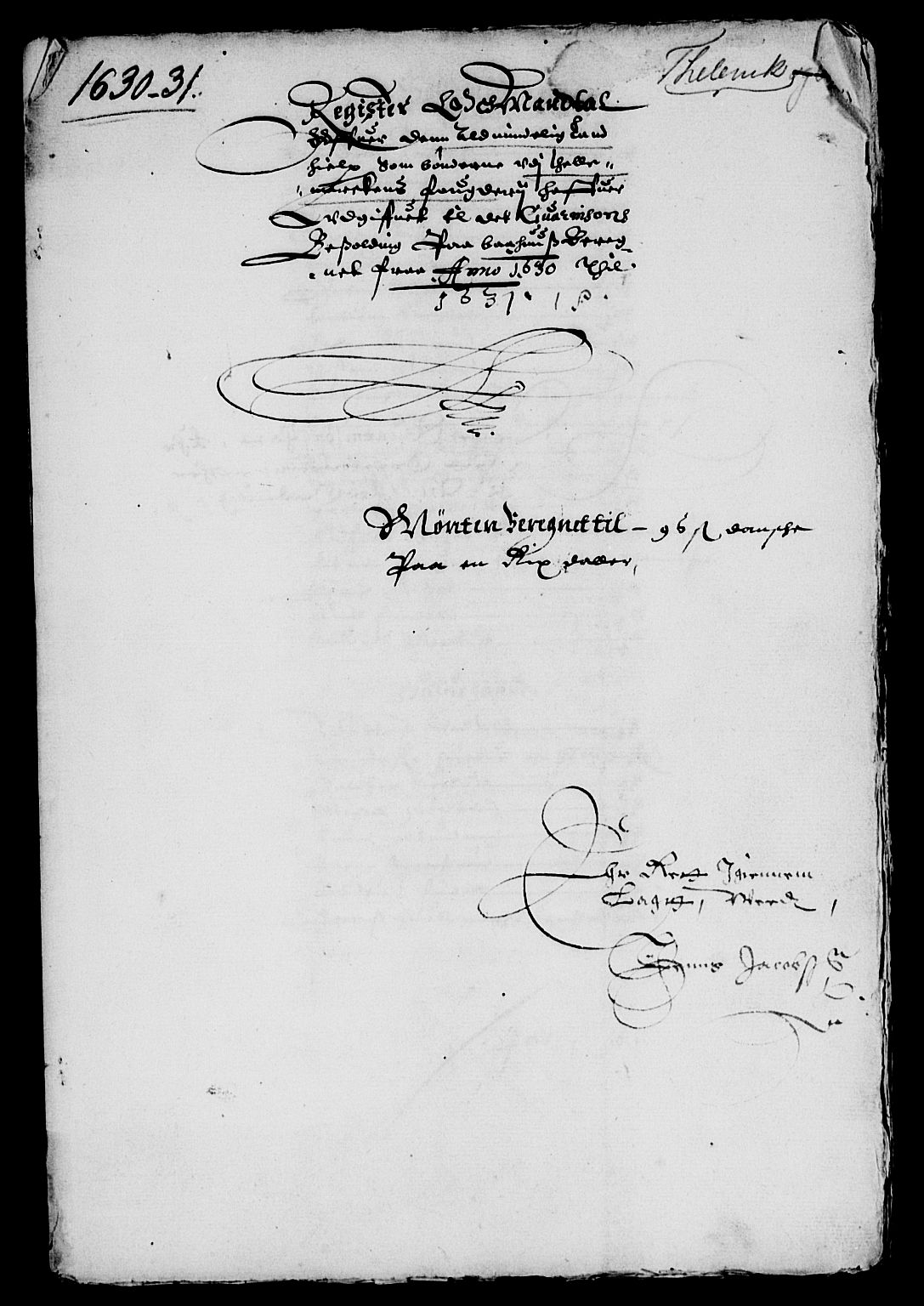 Rentekammeret inntil 1814, Reviderte regnskaper, Lensregnskaper, RA/EA-5023/R/Rb/Rbp/L0014: Bratsberg len, 1630-1631