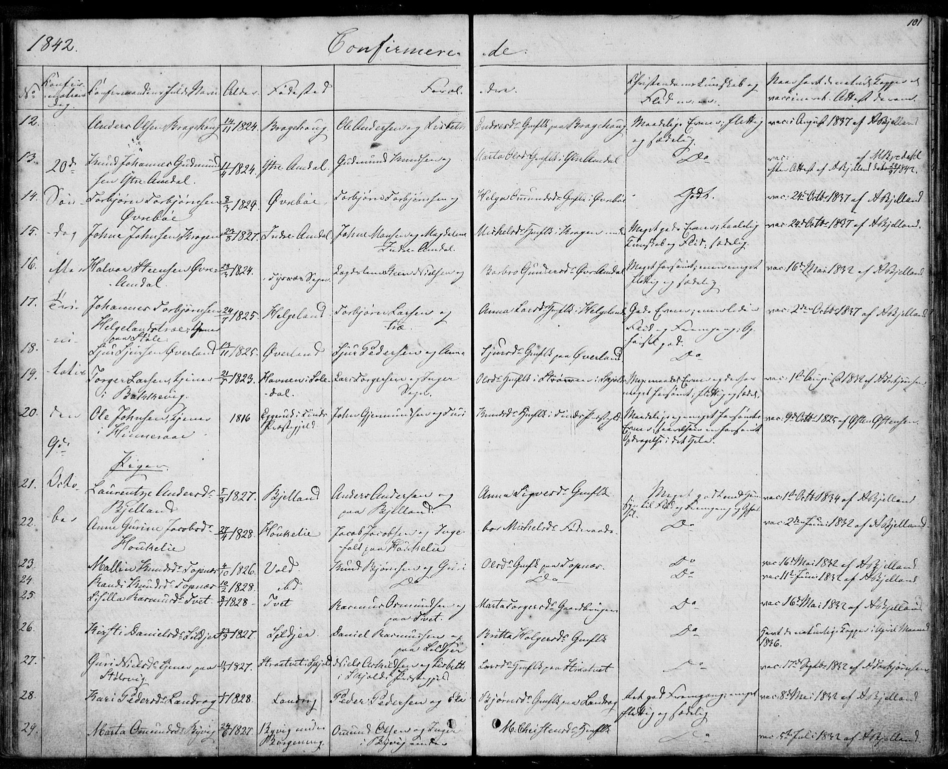 Nedstrand sokneprestkontor, SAST/A-101841/01/IV: Parish register (official) no. A 8, 1839-1860, p. 101