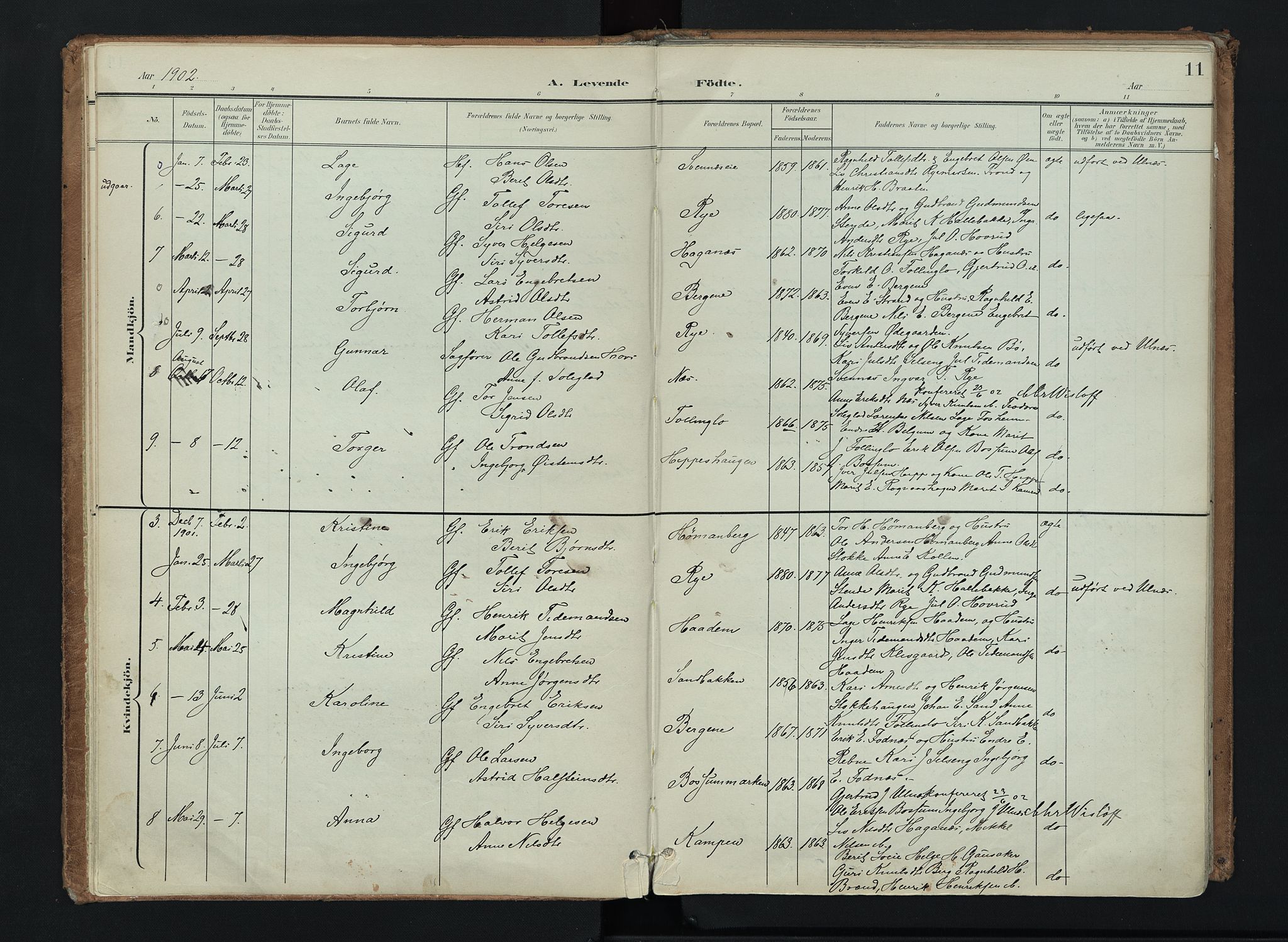 Nord-Aurdal prestekontor, AV/SAH-PREST-132/H/Ha/Haa/L0016: Parish register (official) no. 16, 1897-1925, p. 11