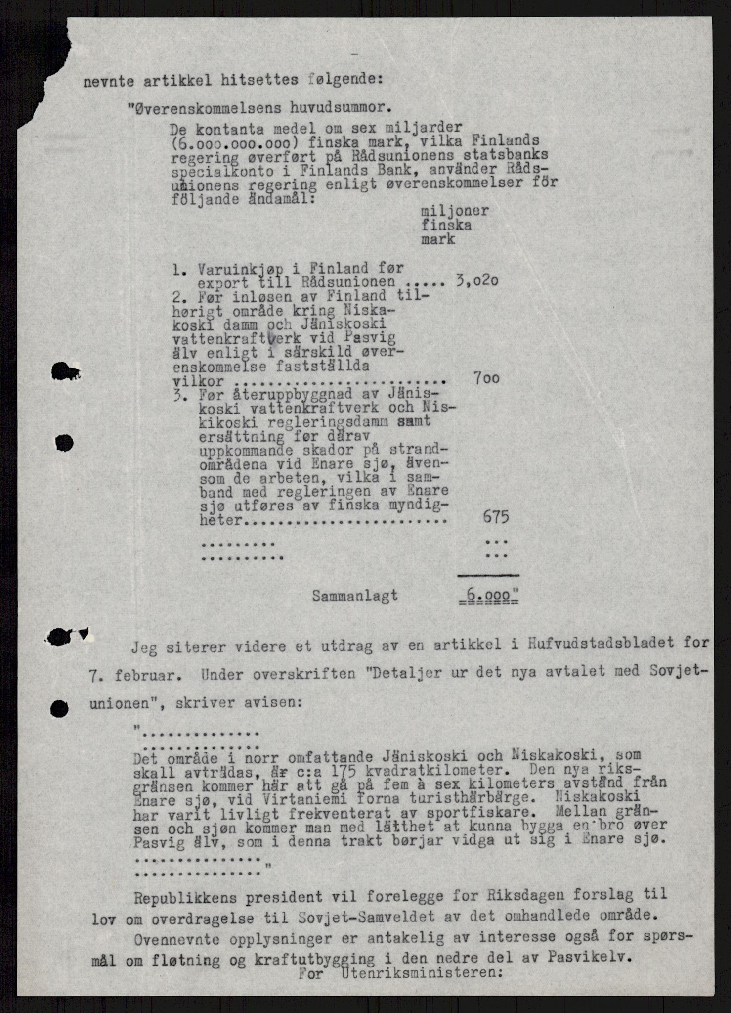 Vassdragsdirektoratet/avdelingen, RA/S-6242/F/Fa/L0537: Pasvikelva, 1932-1955, p. 1059