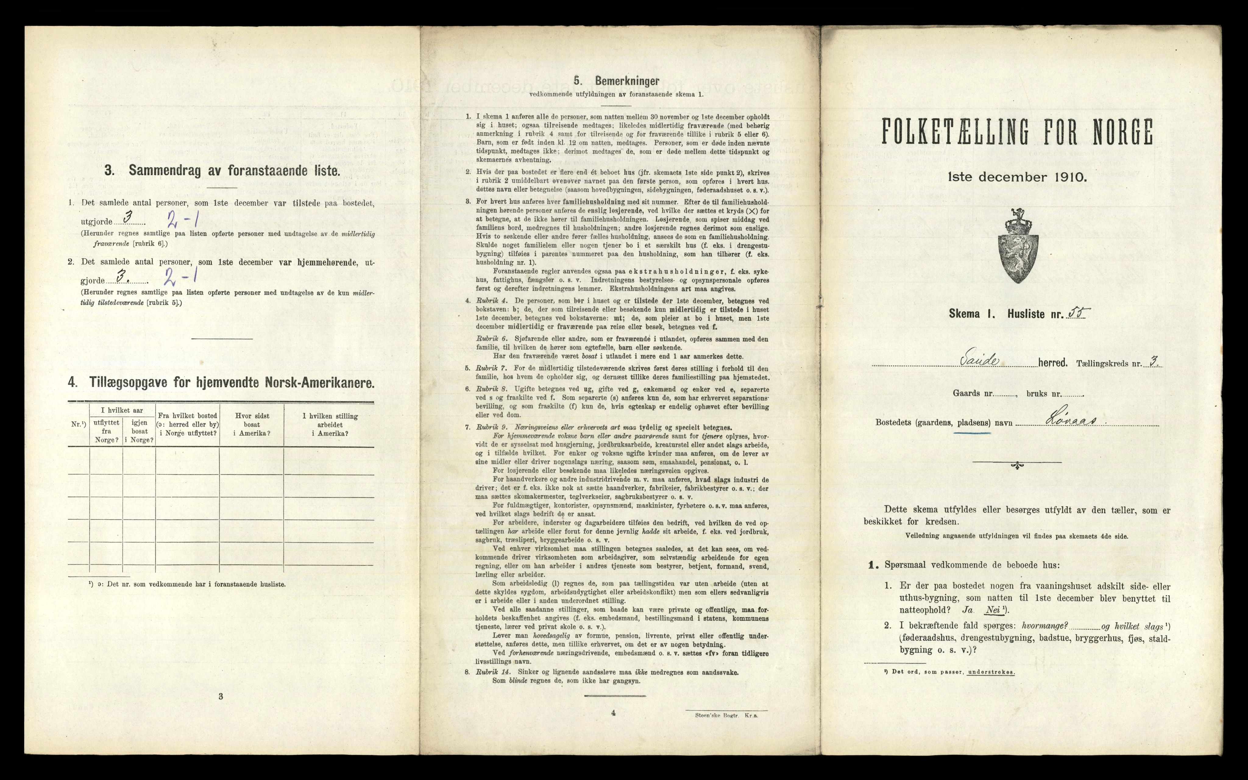 RA, 1910 census for Sauherad, 1910, p. 399