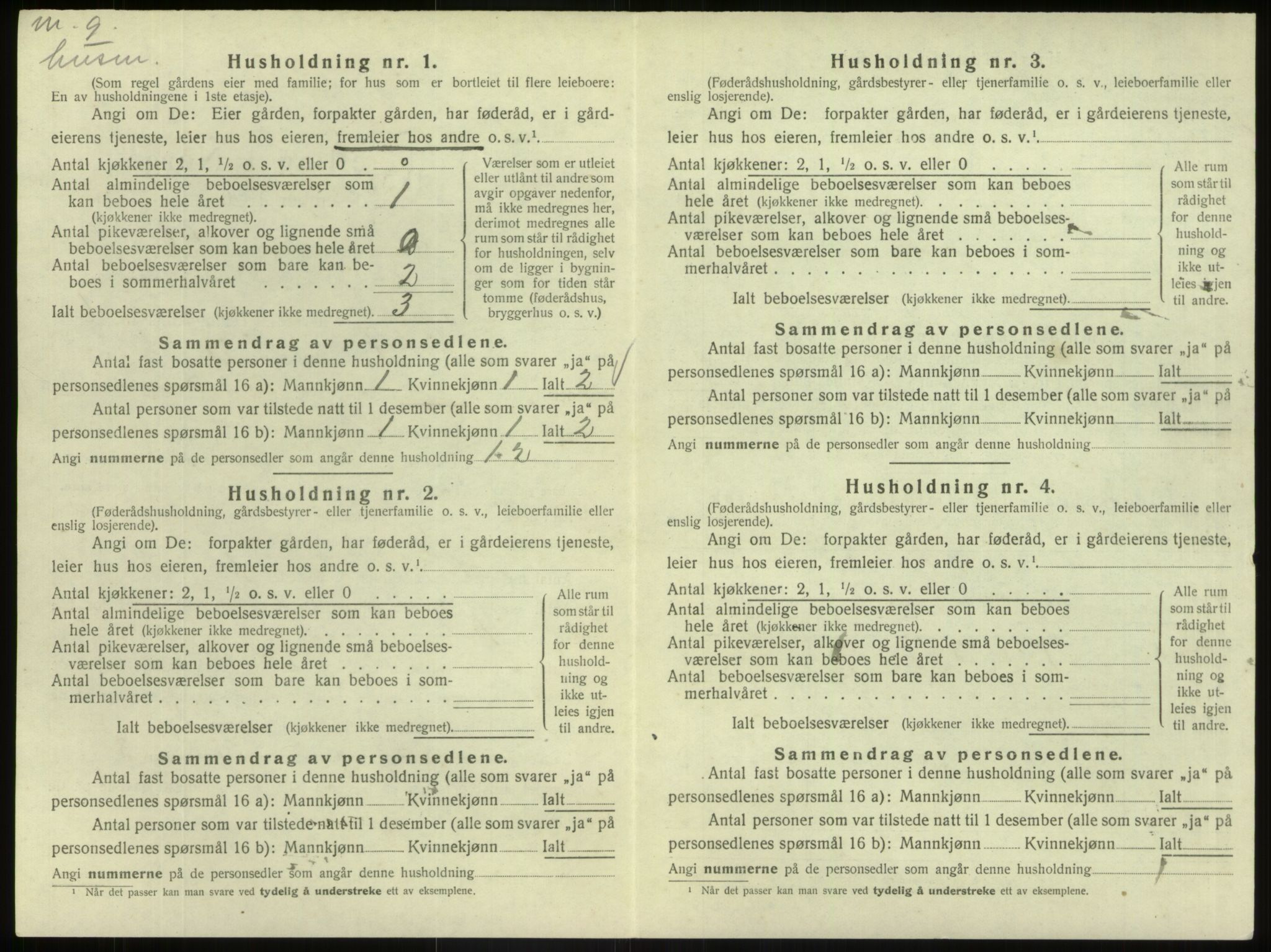 SAB, 1920 census for Hafslo, 1920, p. 768