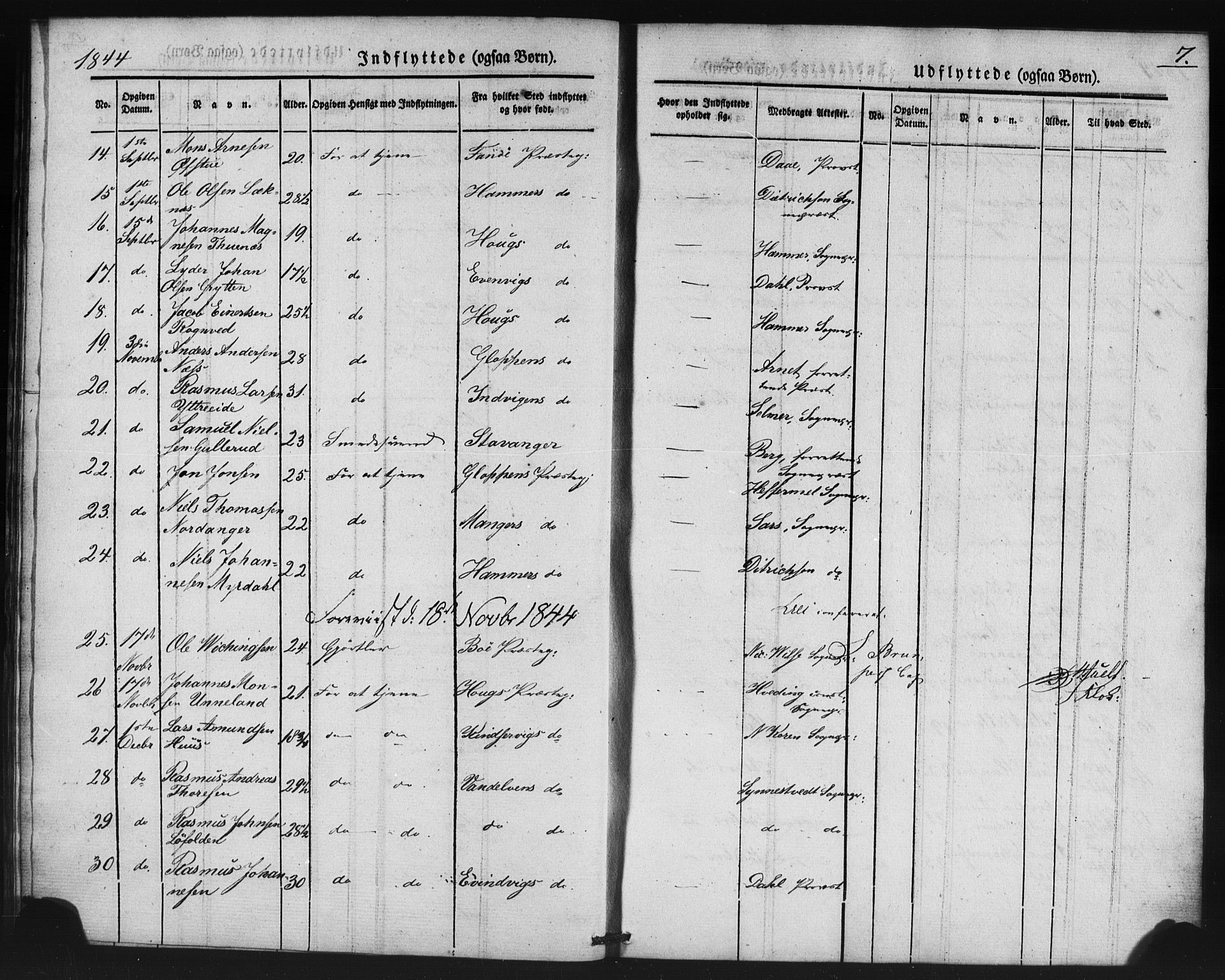 Domkirken sokneprestembete, AV/SAB-A-74801/H/Haa/L0046: Parish register (official) no. F 1, 1841-1852, p. 7