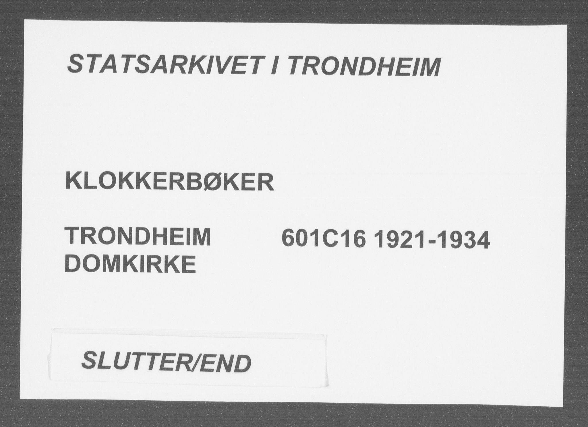 Ministerialprotokoller, klokkerbøker og fødselsregistre - Sør-Trøndelag, SAT/A-1456/601/L0098: Parish register (copy) no. 601C16, 1921-1934