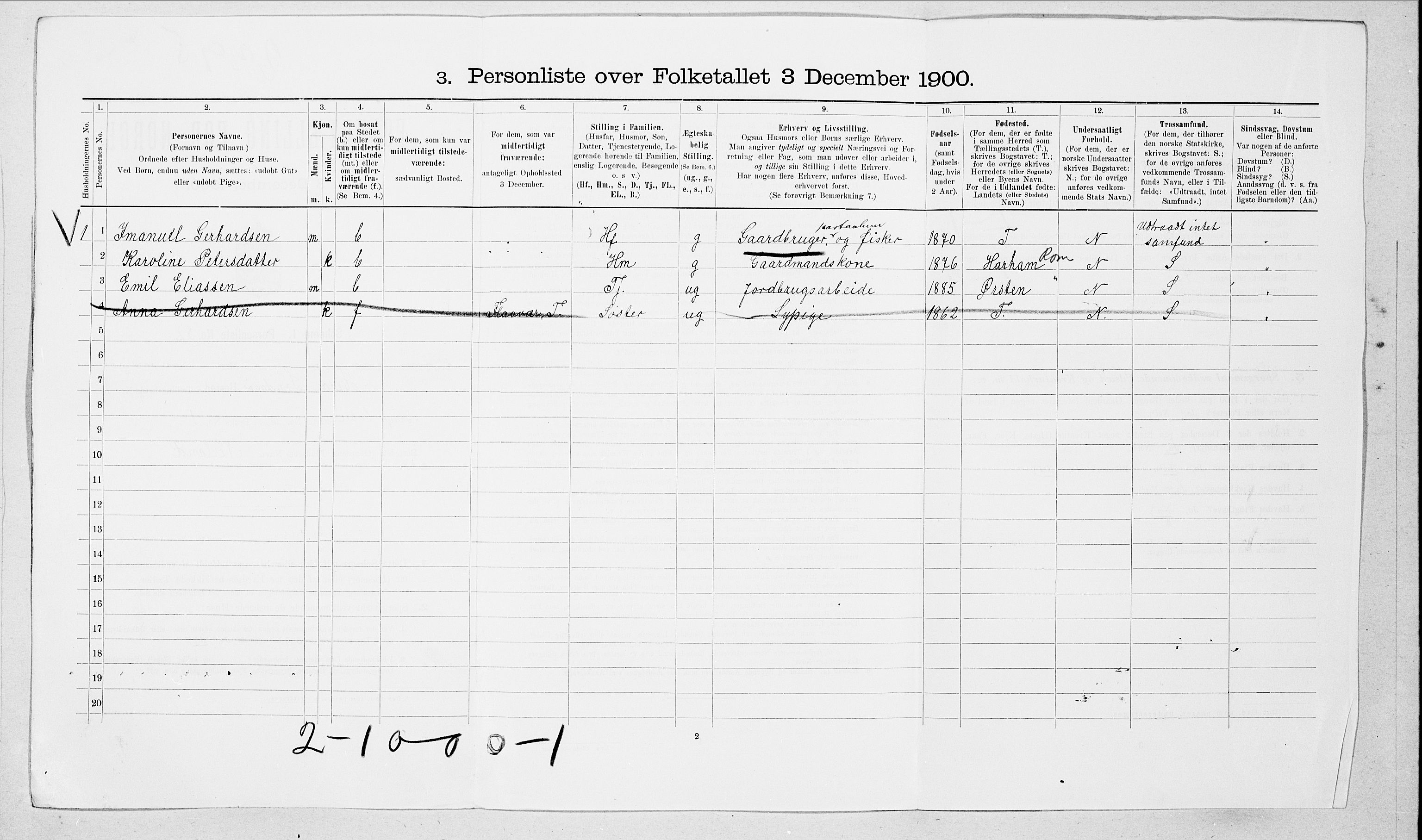 SAT, 1900 census for Herøy, 1900, p. 145