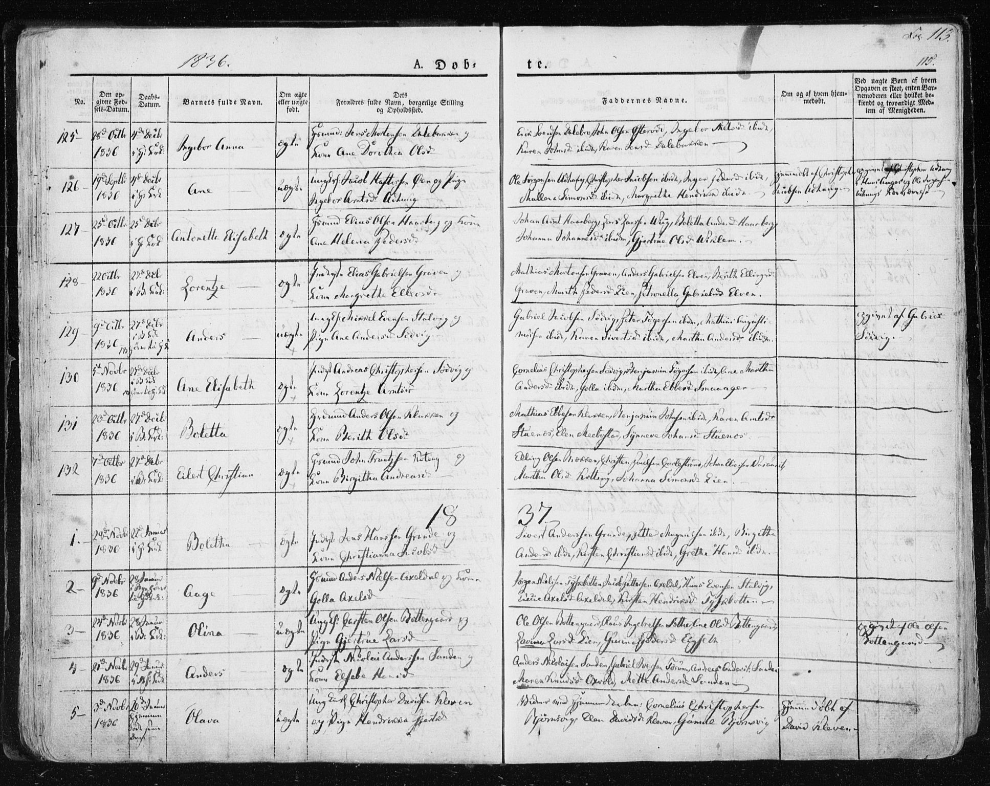 Ministerialprotokoller, klokkerbøker og fødselsregistre - Sør-Trøndelag, SAT/A-1456/659/L0735: Parish register (official) no. 659A05, 1826-1841, p. 113