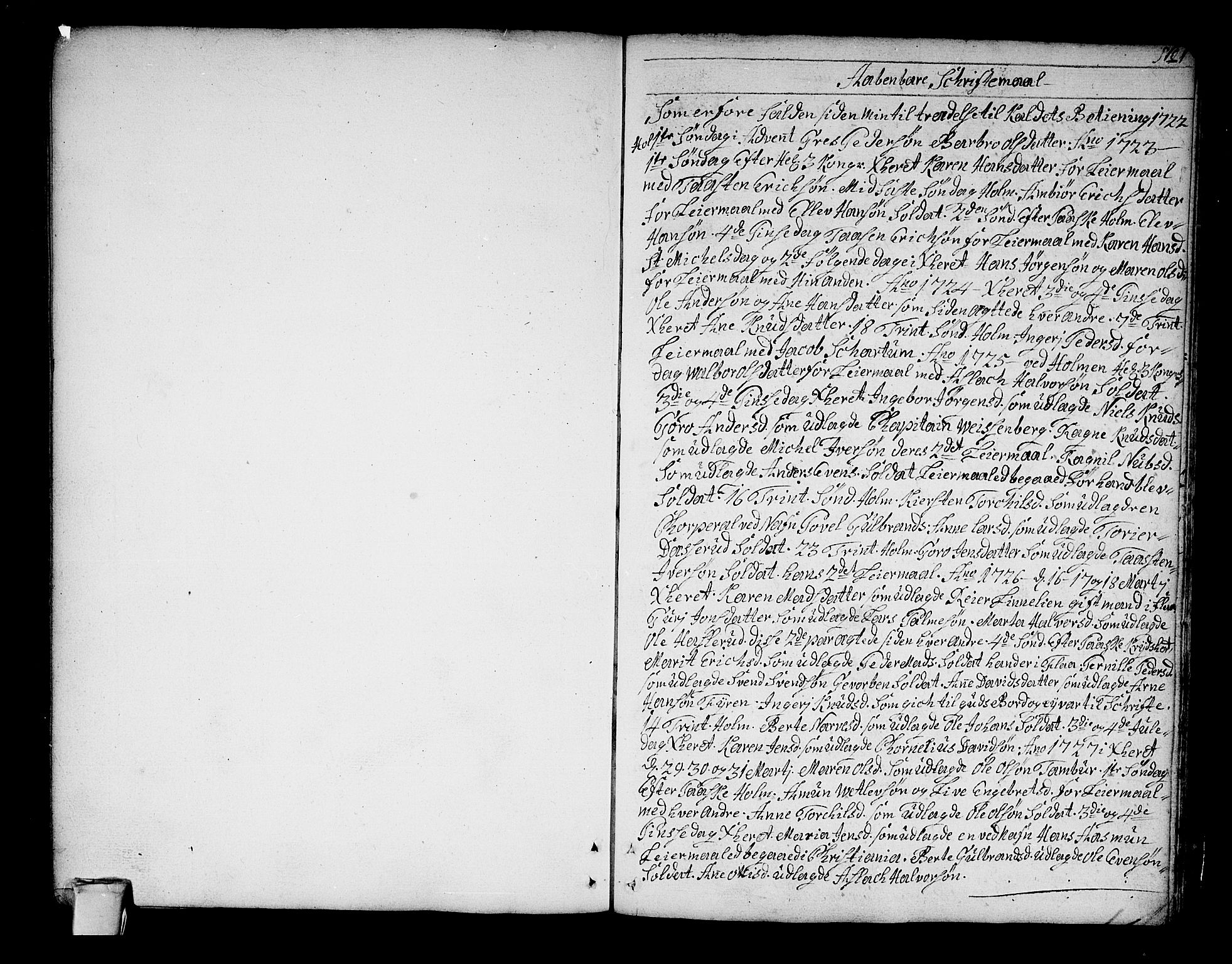 Sigdal kirkebøker, SAKO/A-245/F/Fa/L0001: Parish register (official) no. I 1, 1722-1777