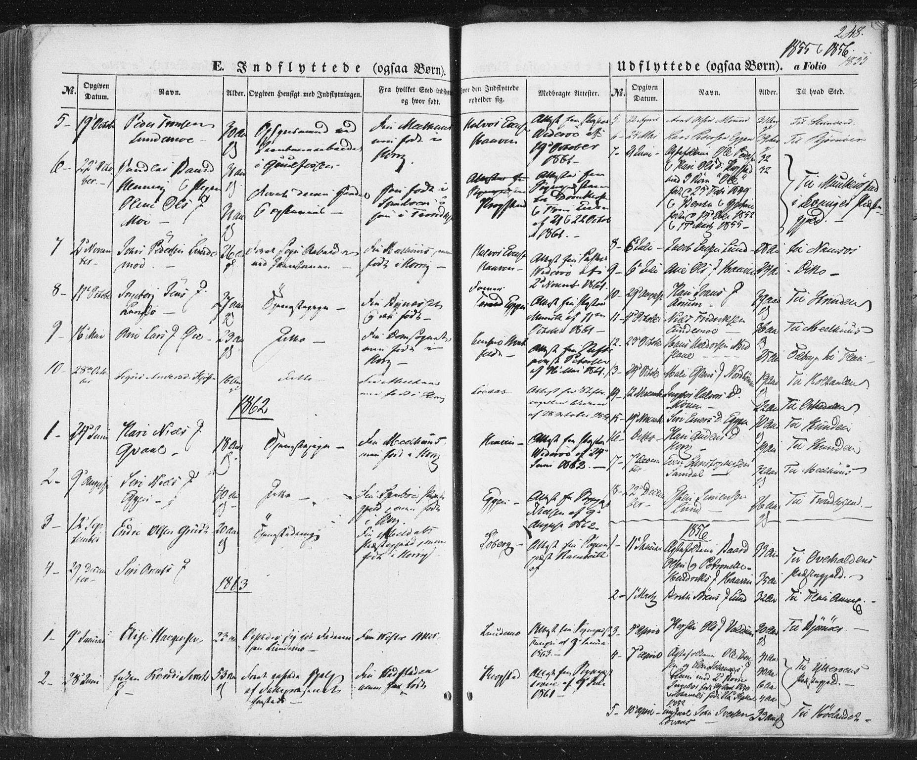Ministerialprotokoller, klokkerbøker og fødselsregistre - Sør-Trøndelag, SAT/A-1456/692/L1103: Parish register (official) no. 692A03, 1849-1870, p. 248