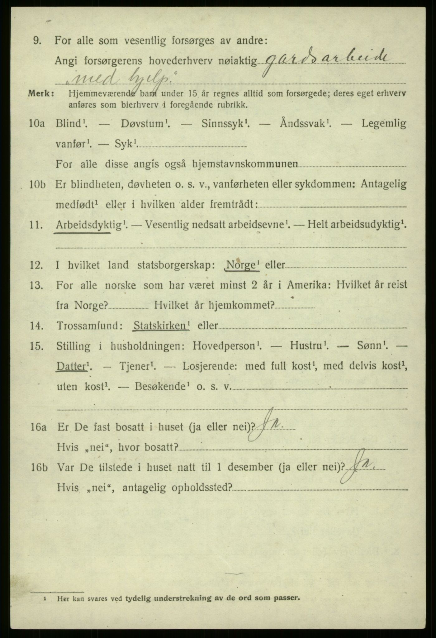 SAB, 1920 census for Eid, 1920, p. 2035