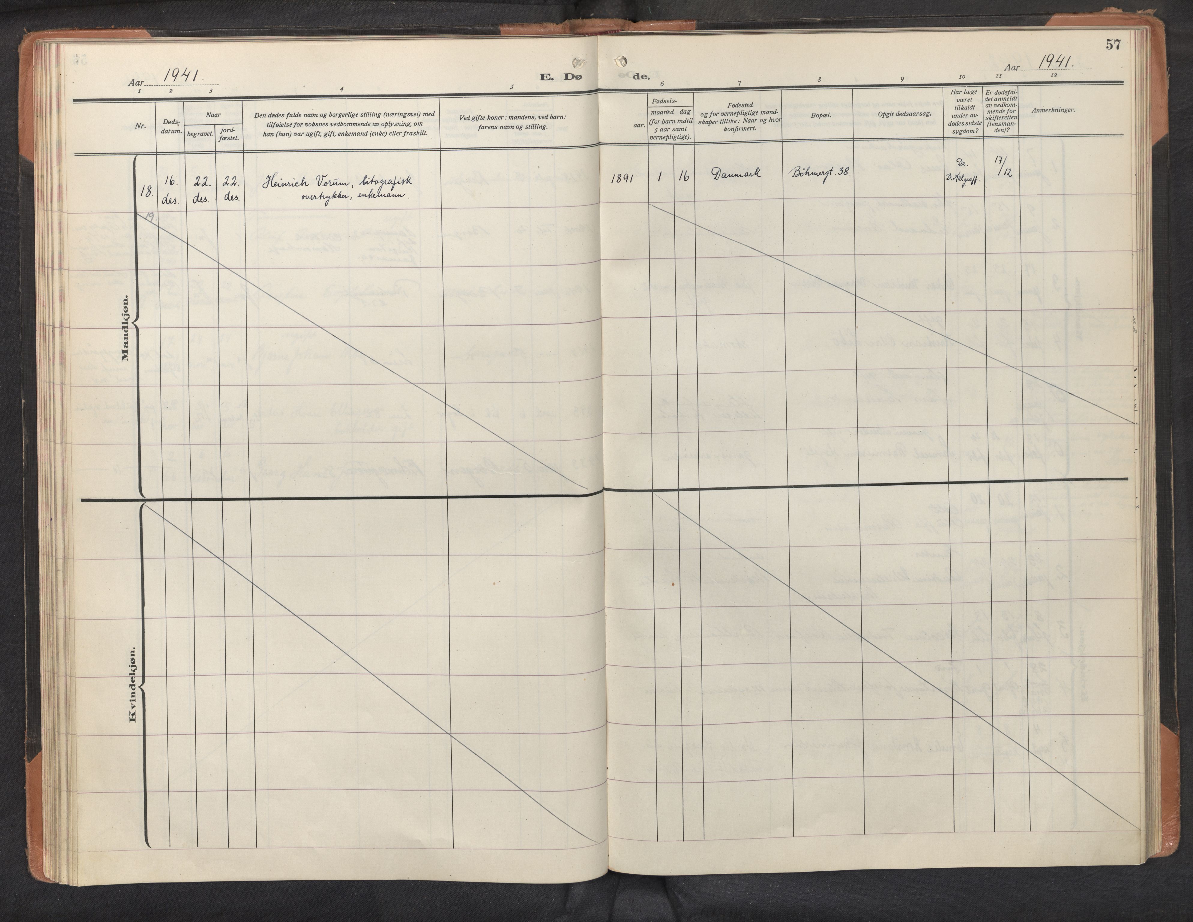 St. Markus sokneprestembete, AV/SAB-A-99935: Parish register (official) no. D 1, 1924-1958, p. 56b-57a