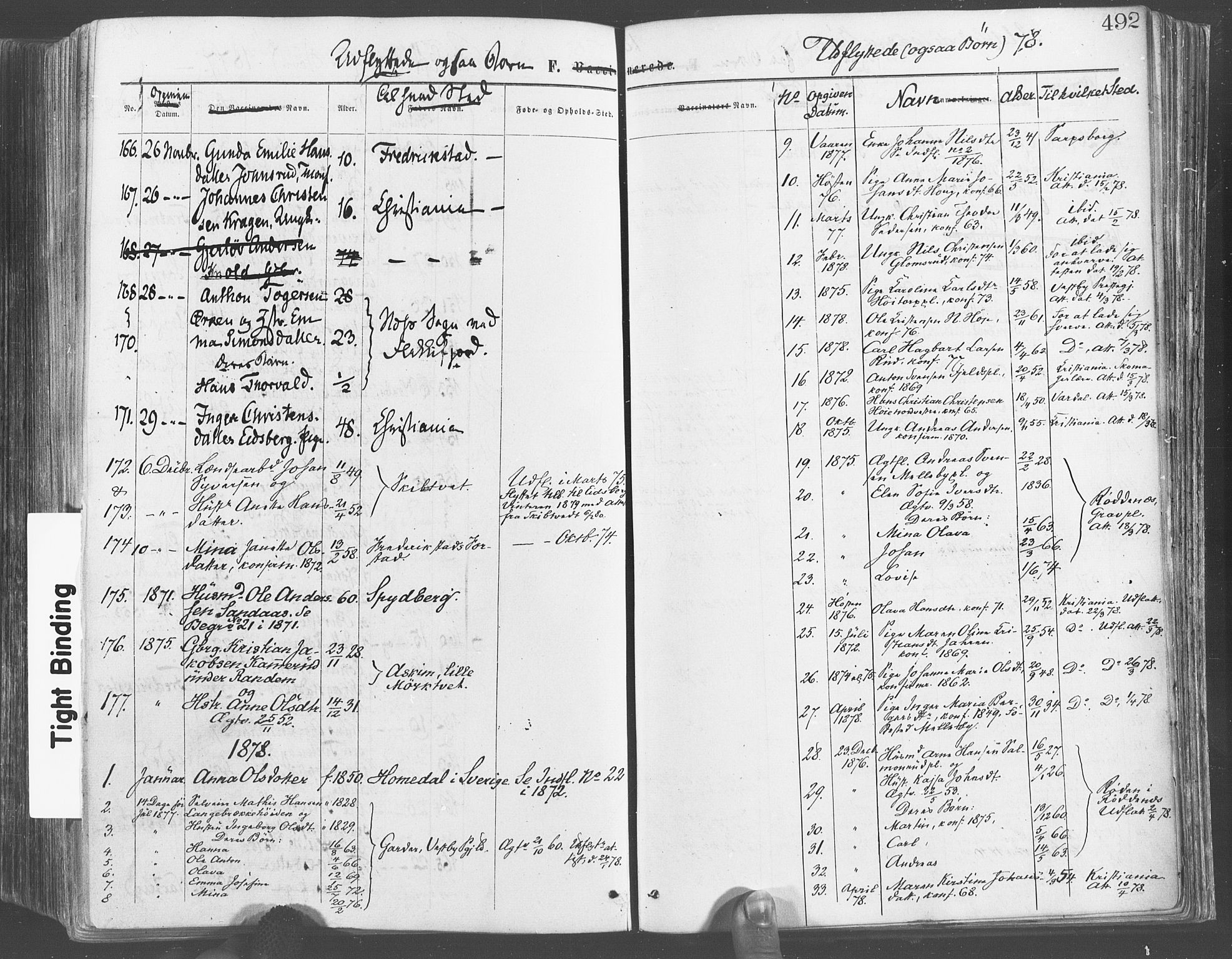 Eidsberg prestekontor Kirkebøker, AV/SAO-A-10905/F/Fa/L0011: Parish register (official) no. I 11, 1867-1878, p. 492