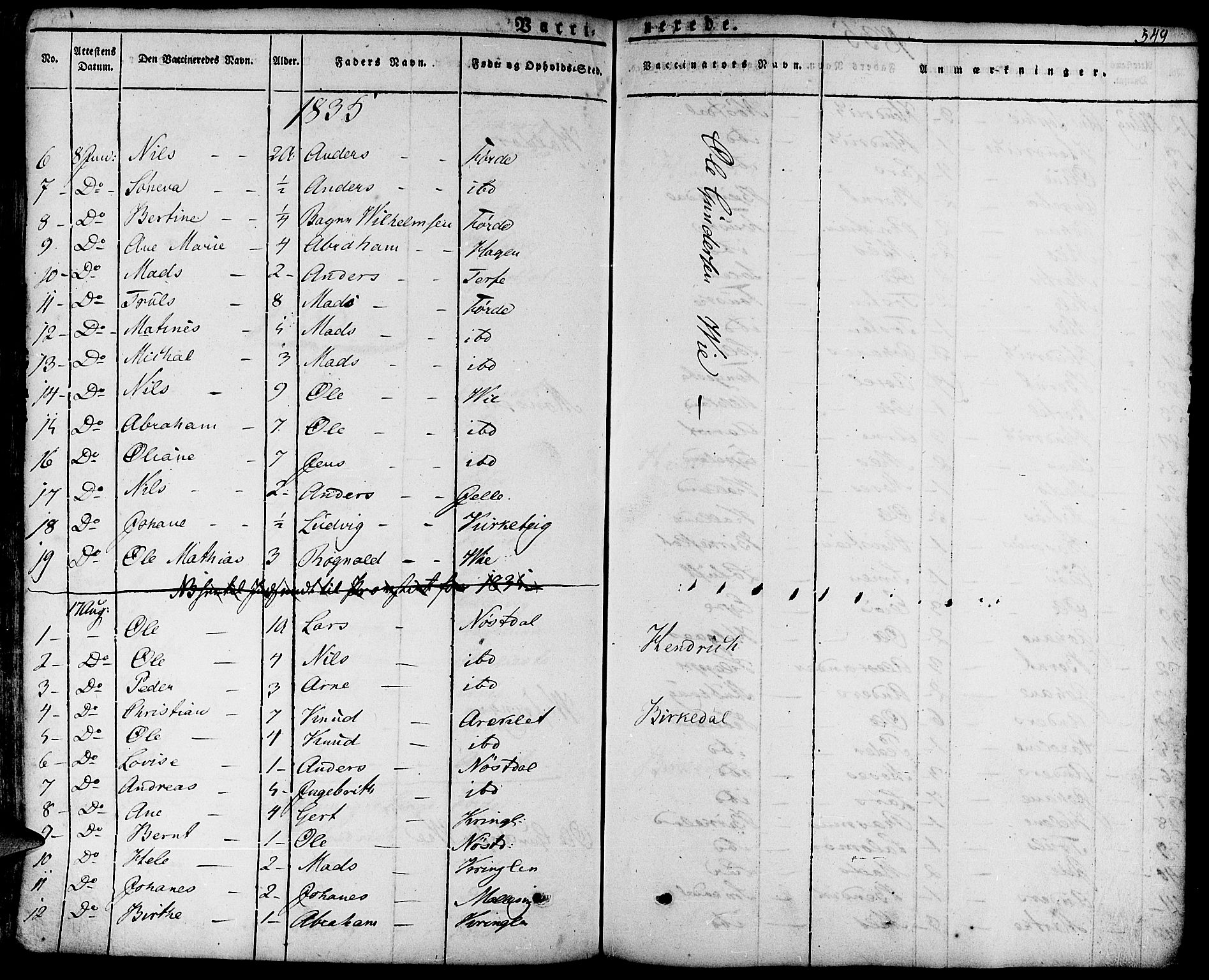 Førde sokneprestembete, AV/SAB-A-79901/H/Haa/Haaa/L0006: Parish register (official) no. A 6, 1821-1842, p. 549