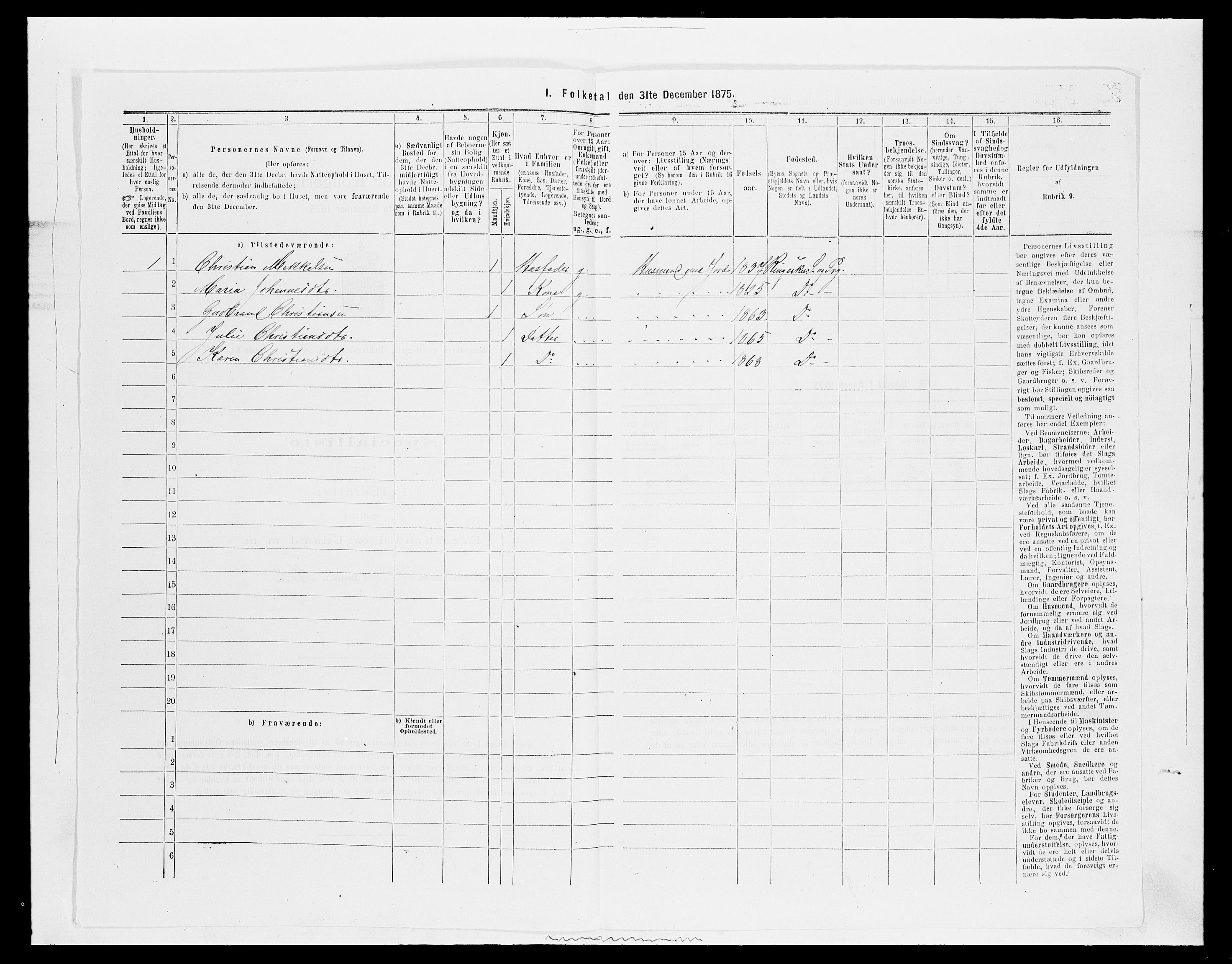 SAH, 1875 census for 0412P Ringsaker, 1875, p. 468