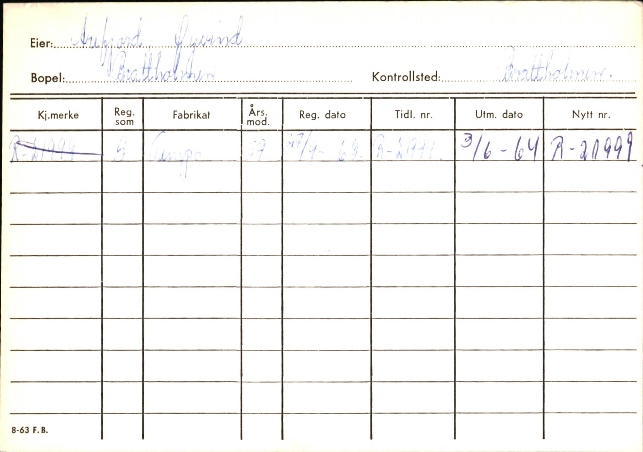 Statens vegvesen, Hordaland vegkontor, AV/SAB-A-5201/2/Ha/L0002: R-eierkort A, 1920-1971, p. 665