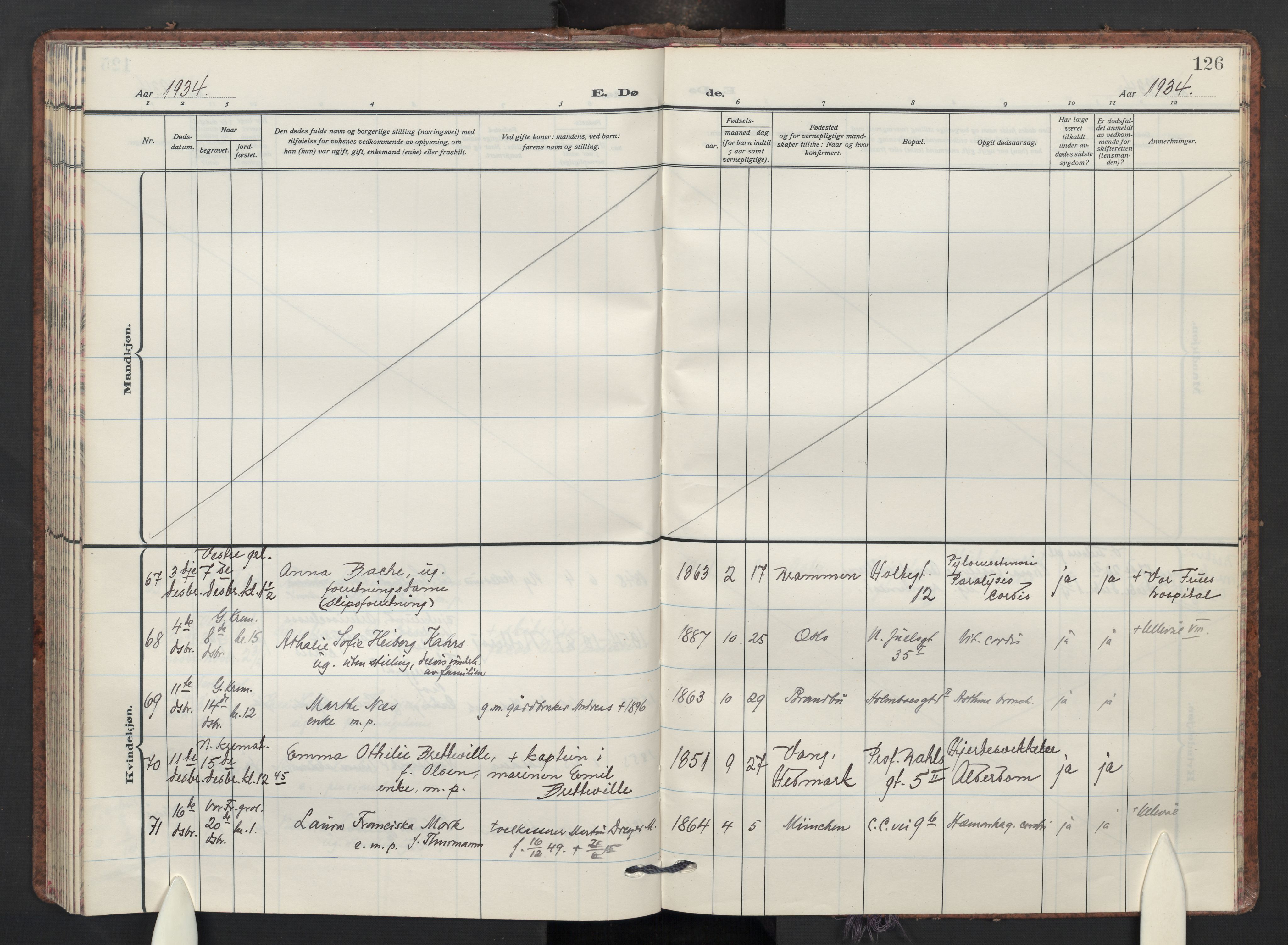 Uranienborg prestekontor Kirkebøker, AV/SAO-A-10877/F/Fa/L0015: Parish register (official) no. I 15, 1927-1935, p. 126