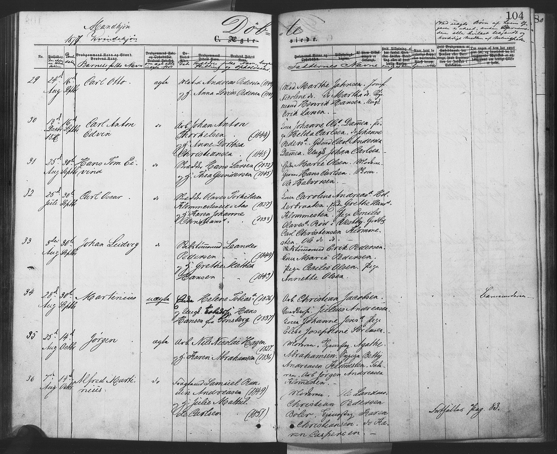 Drøbak prestekontor Kirkebøker, SAO/A-10142a/F/Fa/L0003: Parish register (official) no. I 3, 1871-1877, p. 104