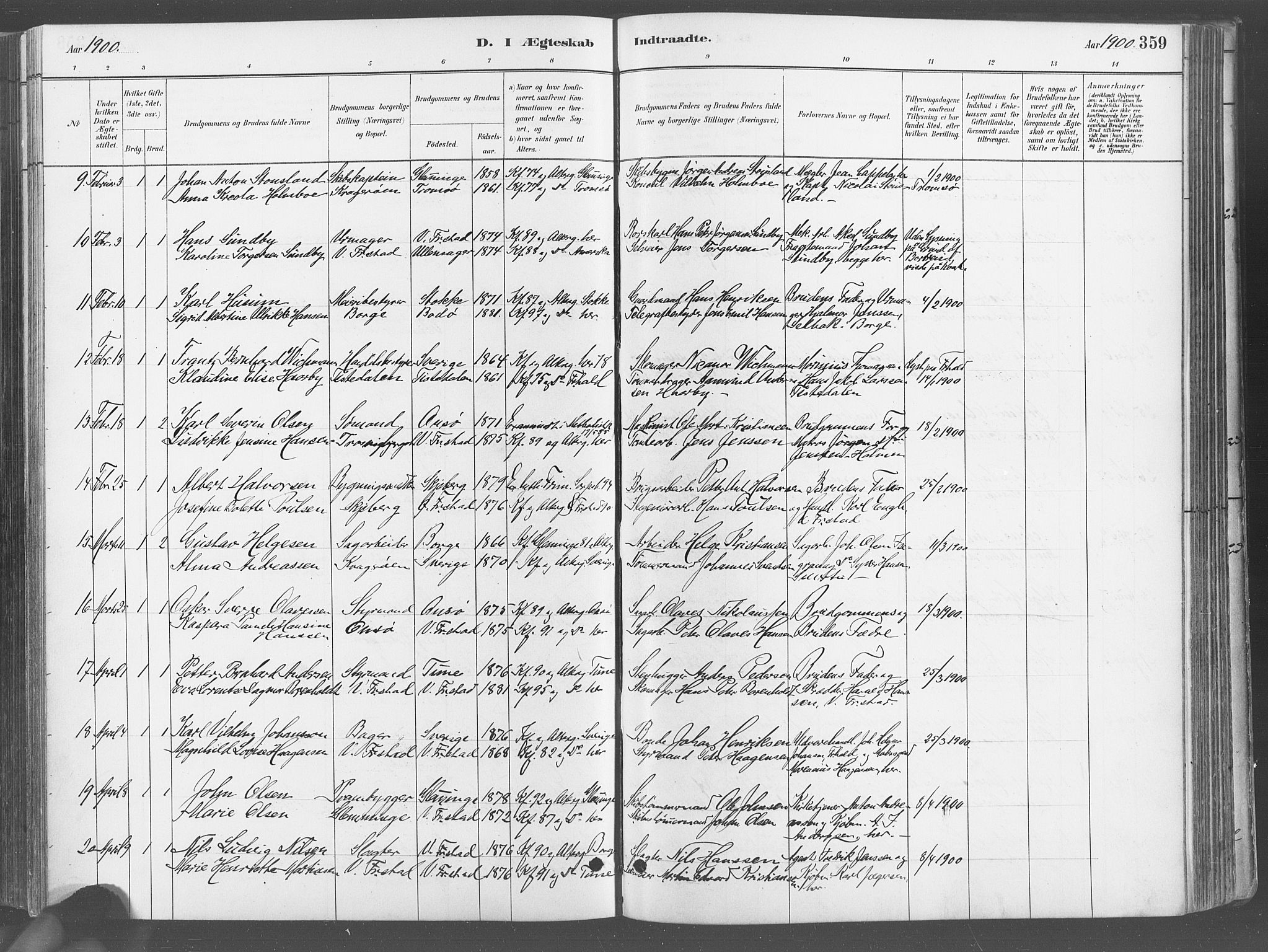 Fredrikstad domkirkes prestekontor Kirkebøker, SAO/A-10906/G/Ga/L0003: Parish register (copy) no. 3, 1880-1900, p. 359