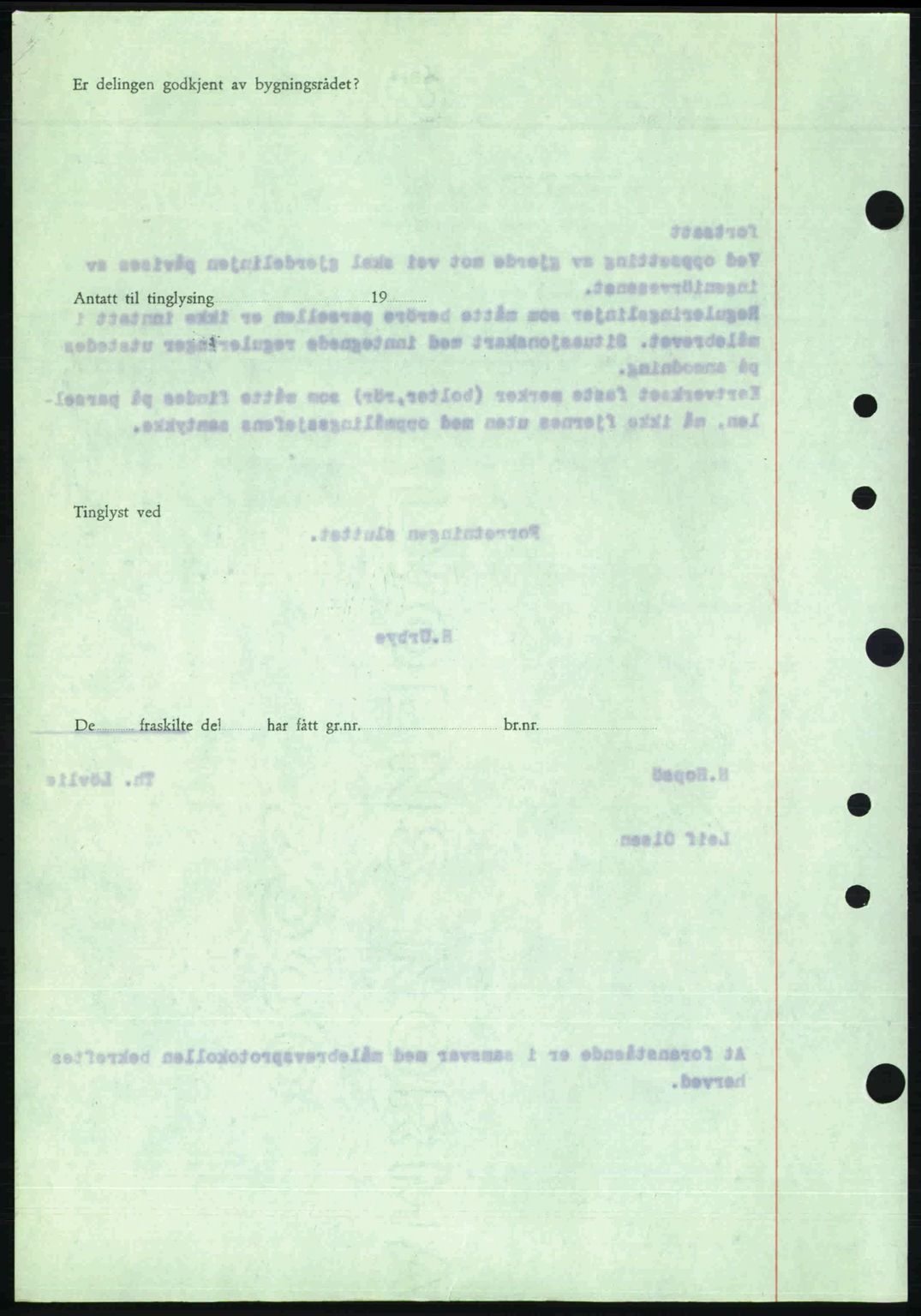 Aker herredsskriveri, AV/SAO-A-10896/G/Gb/Gbb/Gbbb/L0036: Mortgage book no. A82, 1946-1947, Diary no: : 282/1947