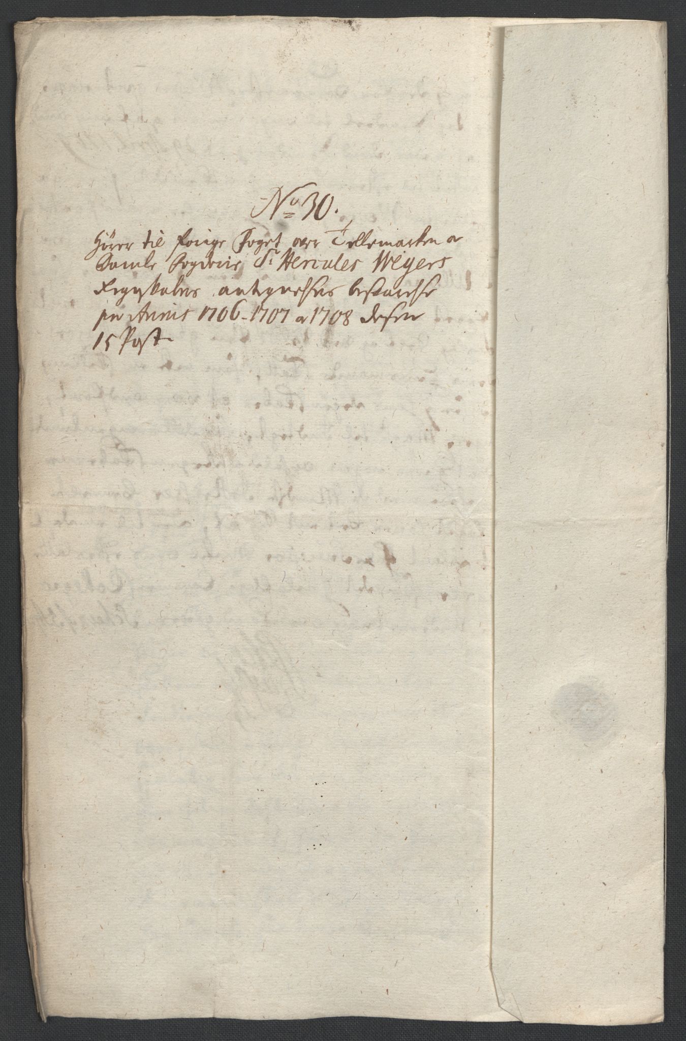 Rentekammeret inntil 1814, Reviderte regnskaper, Fogderegnskap, RA/EA-4092/R36/L2118: Fogderegnskap Øvre og Nedre Telemark og Bamble, 1708-1709, p. 405