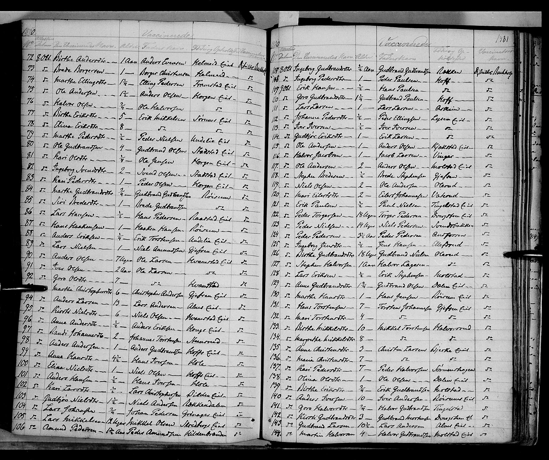 Gran prestekontor, AV/SAH-PREST-112/H/Ha/Haa/L0011: Parish register (official) no. 11, 1842-1856, p. 1330-1331