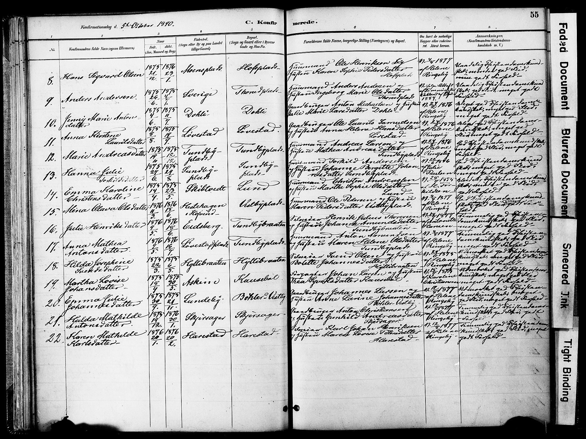 Spydeberg prestekontor Kirkebøker, SAO/A-10924/F/Fa/L0008: Parish register (official) no. I 8, 1886-1900, p. 55