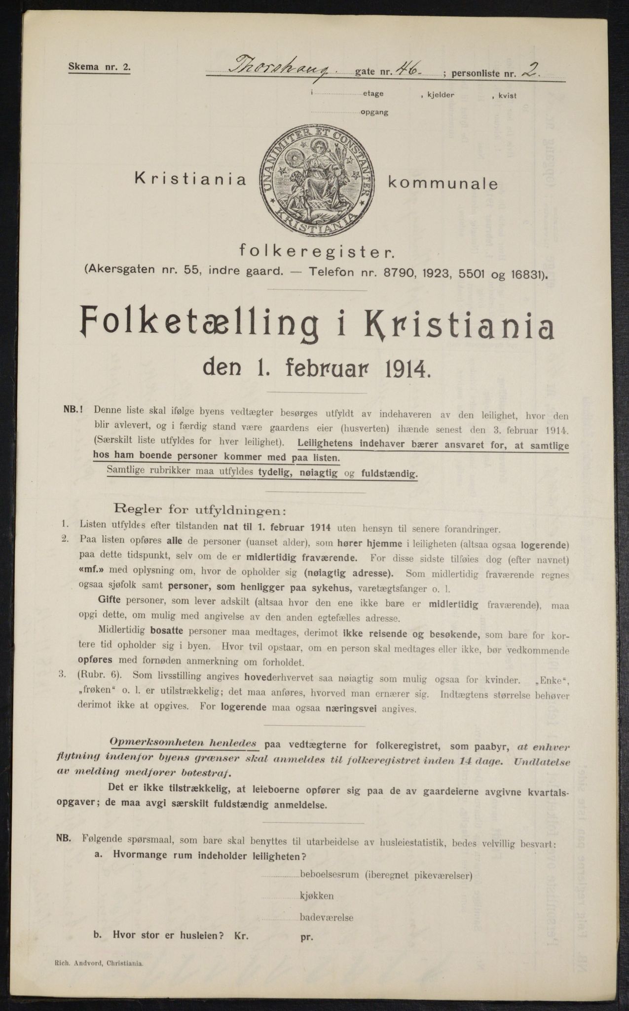 OBA, Municipal Census 1914 for Kristiania, 1914, p. 115821