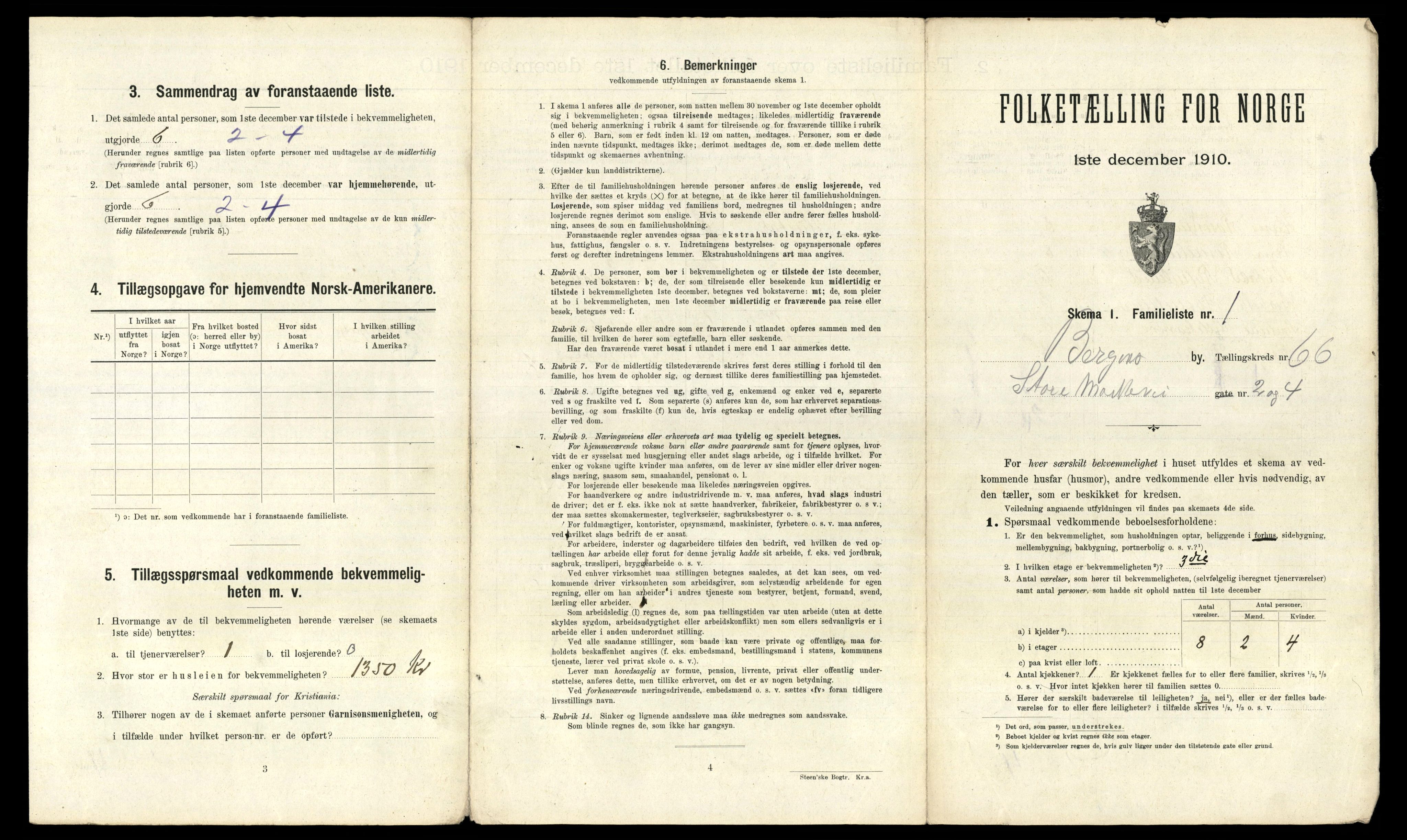 RA, 1910 census for Bergen, 1910, p. 22579