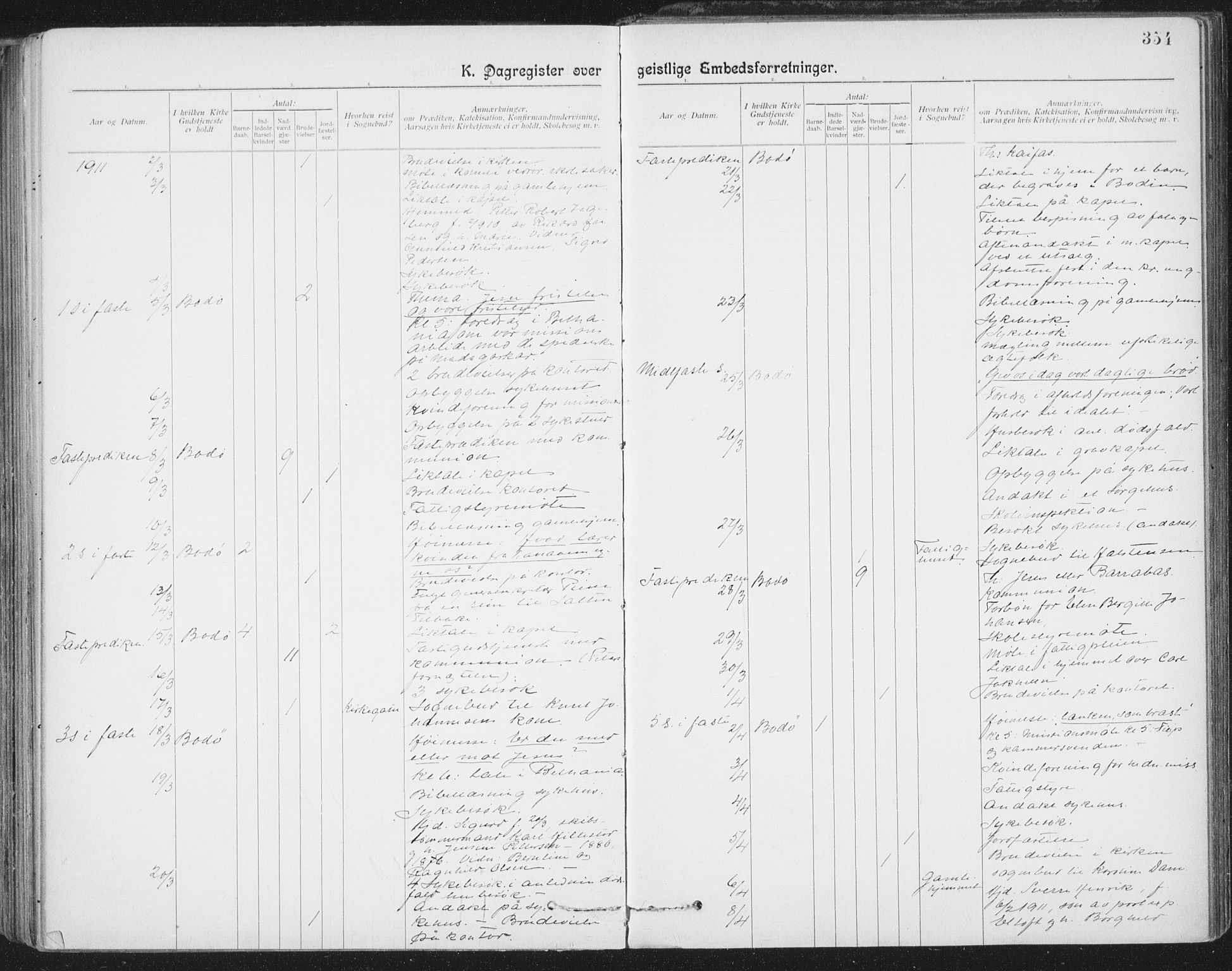 Ministerialprotokoller, klokkerbøker og fødselsregistre - Nordland, SAT/A-1459/801/L0012: Parish register (official) no. 801A12, 1900-1916, p. 354