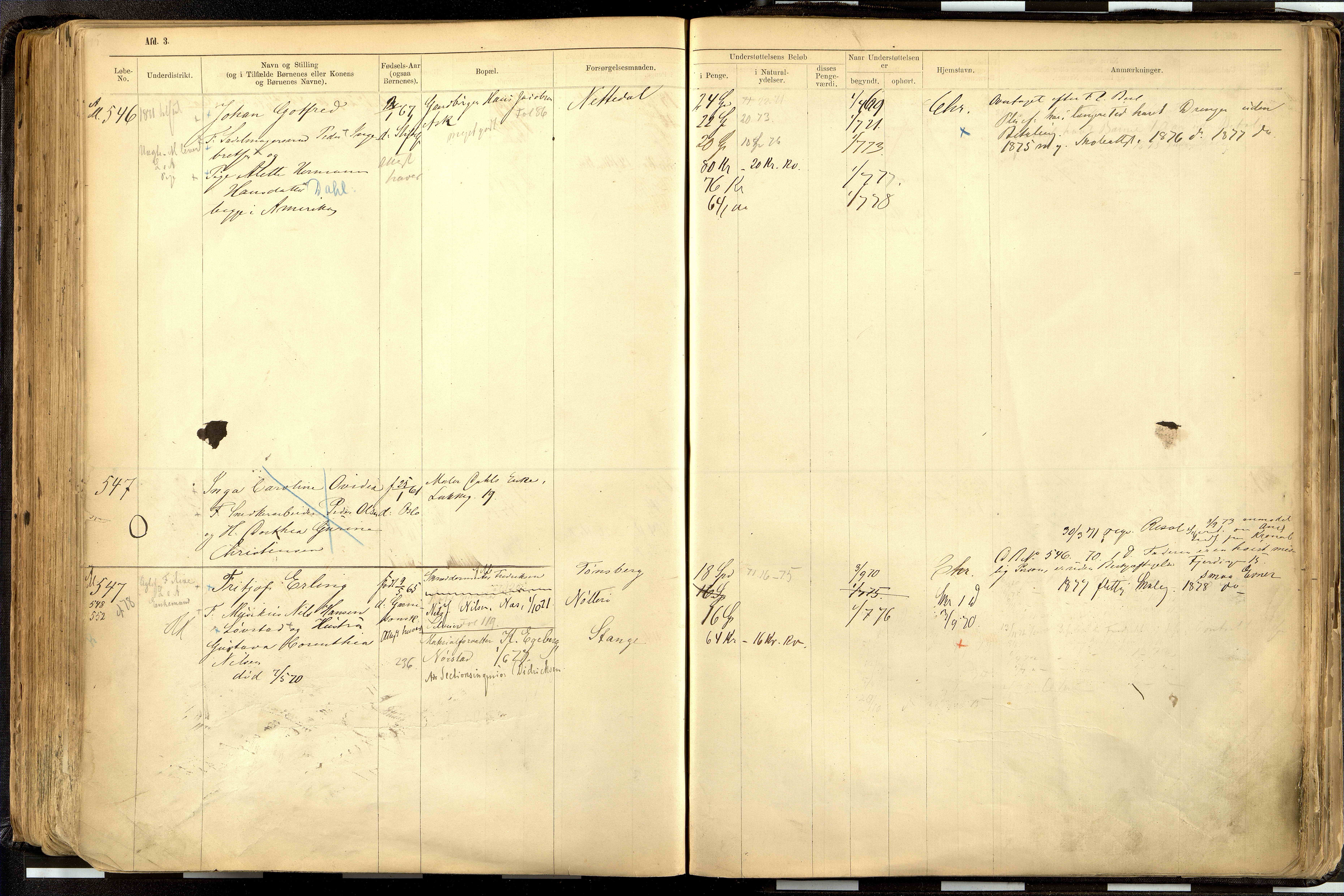 Fattigvesenet, OBA/A-20045/H/Hd/L0001: Manntallsprotokoll. Mnr. 1-644, 1865-1879, p. 276