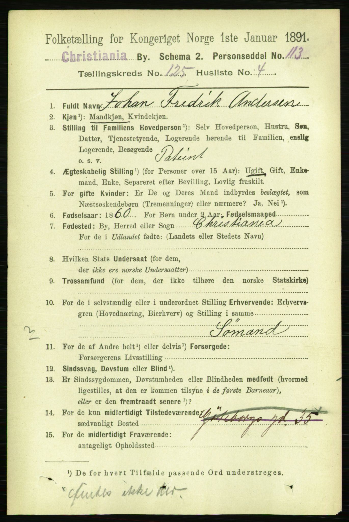 RA, 1891 census for 0301 Kristiania, 1891, p. 66549