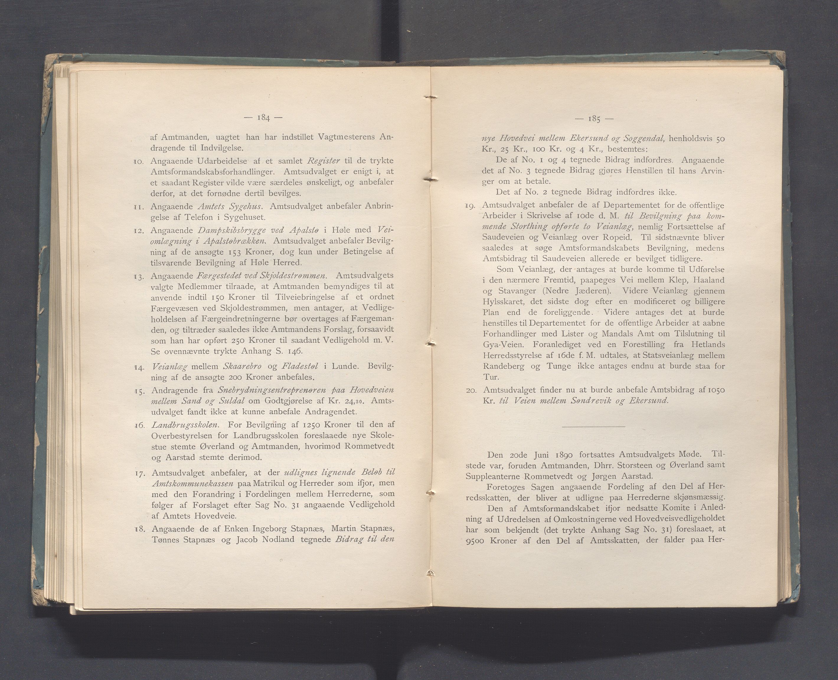 Rogaland fylkeskommune - Fylkesrådmannen , IKAR/A-900/A, 1890, p. 147