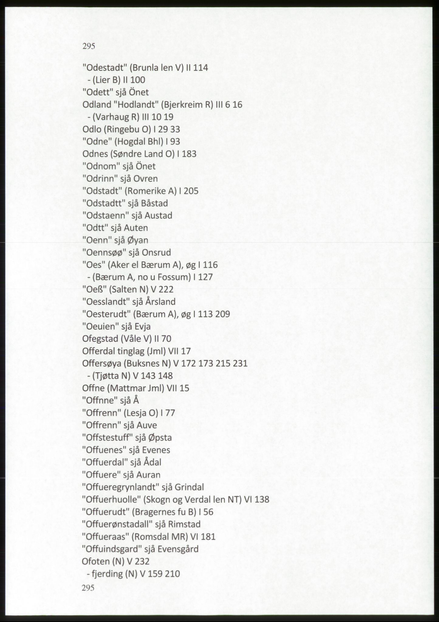 Publikasjoner utgitt av Arkivverket, PUBL/PUBL-001/C/0009: Stedsnavnregister, 1548-1567, p. 295