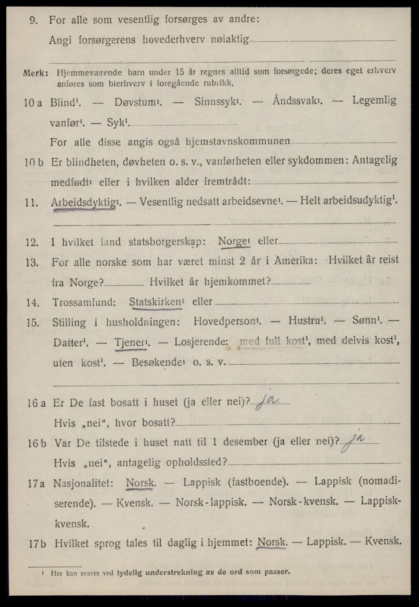 SAT, 1920 census for Ålen, 1920, p. 5727