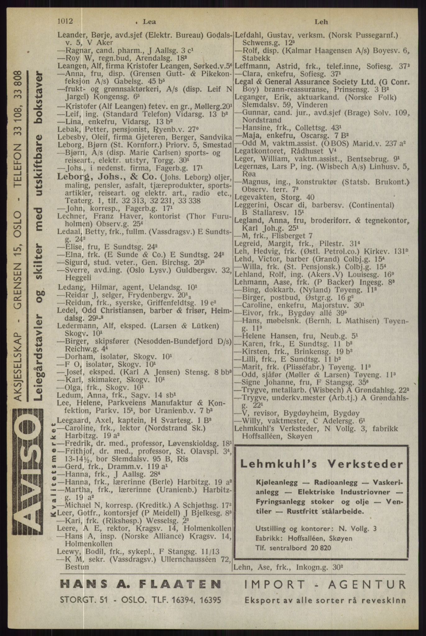 Kristiania/Oslo adressebok, PUBL/-, 1944, p. 1012