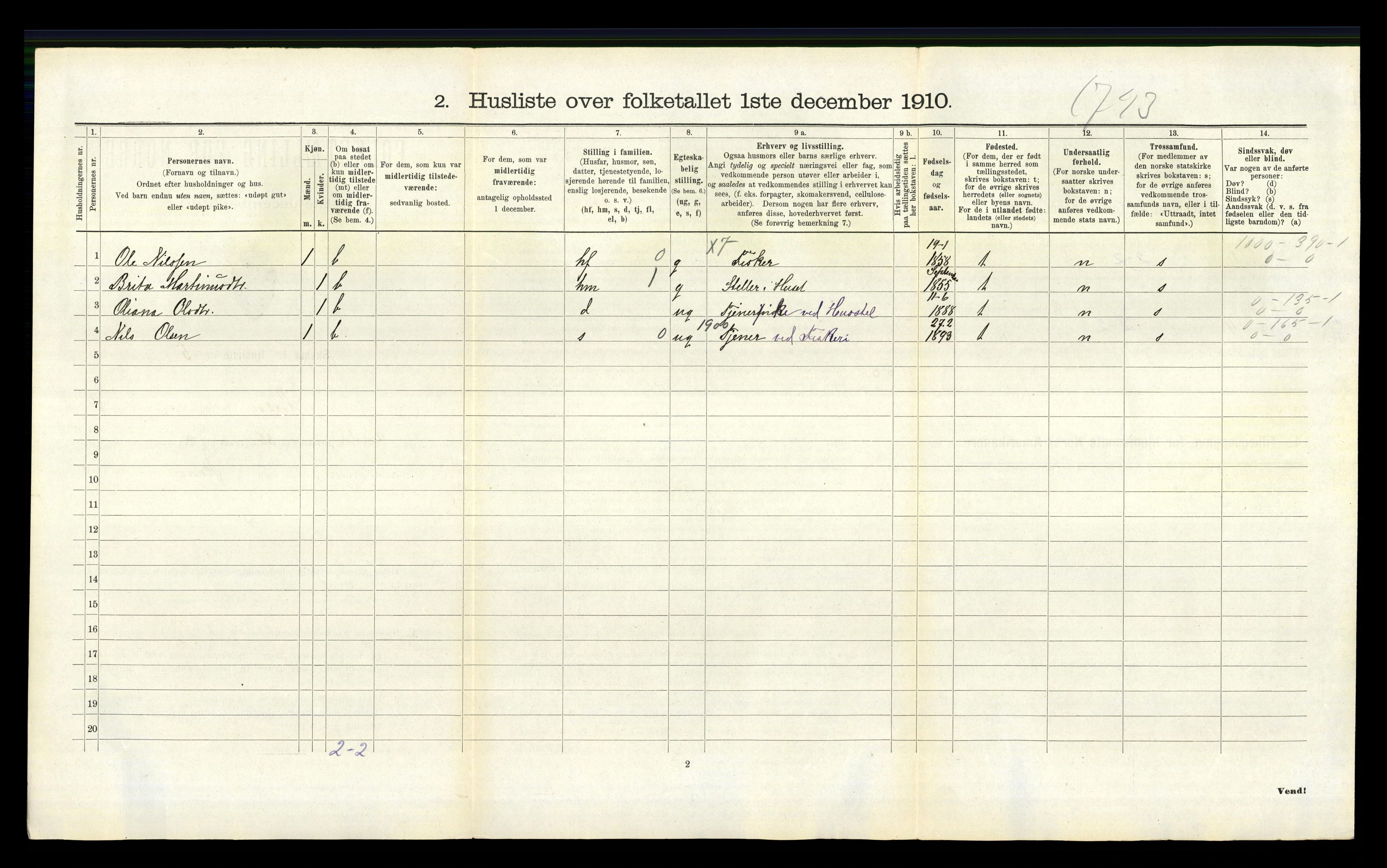 RA, 1910 census for Herdla, 1910, p. 841