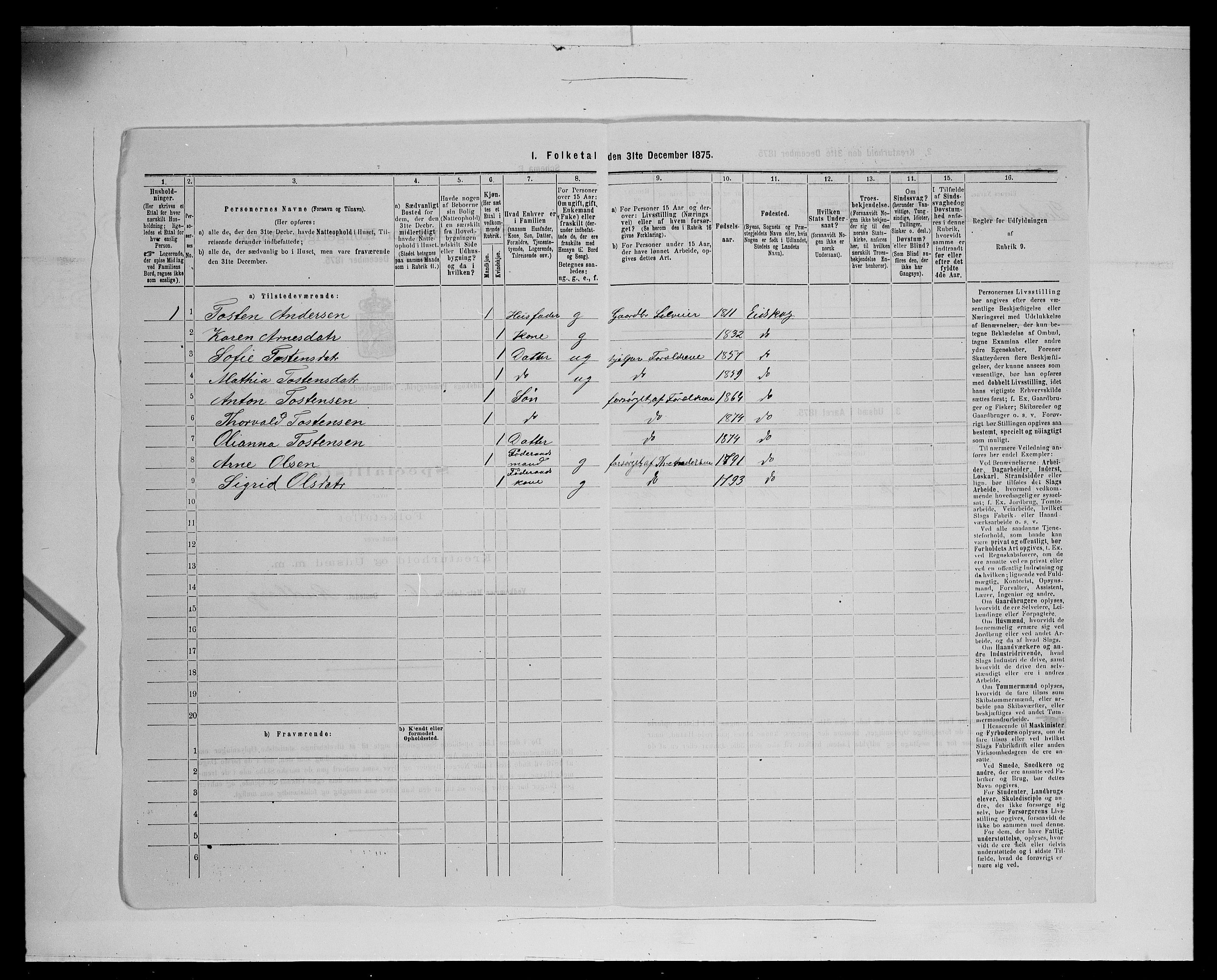 SAH, 1875 census for 0420P Eidskog, 1875, p. 954