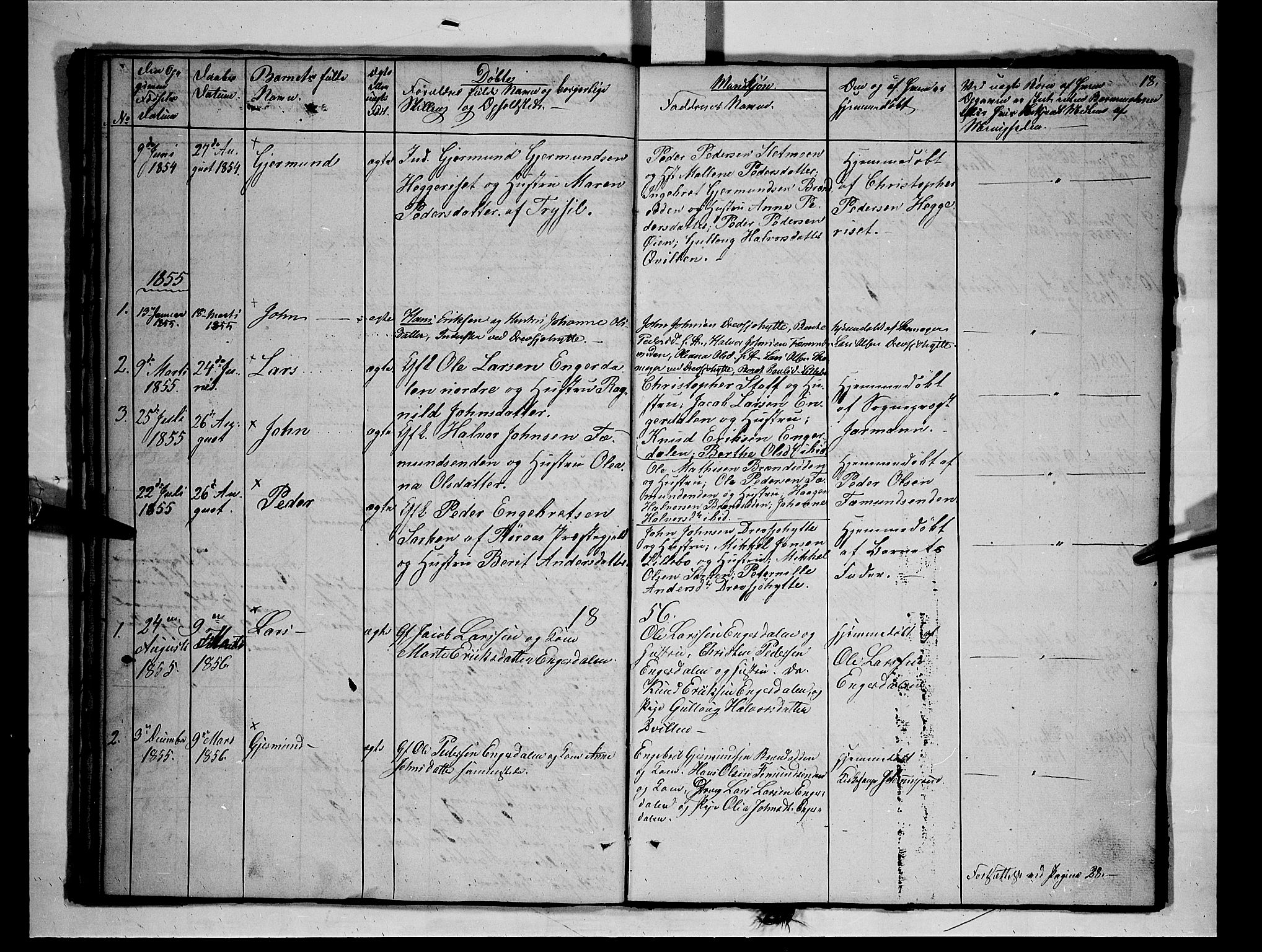 Rendalen prestekontor, SAH/PREST-054/H/Ha/Hab/L0001: Parish register (copy) no. 1, 1847-1857, p. 18