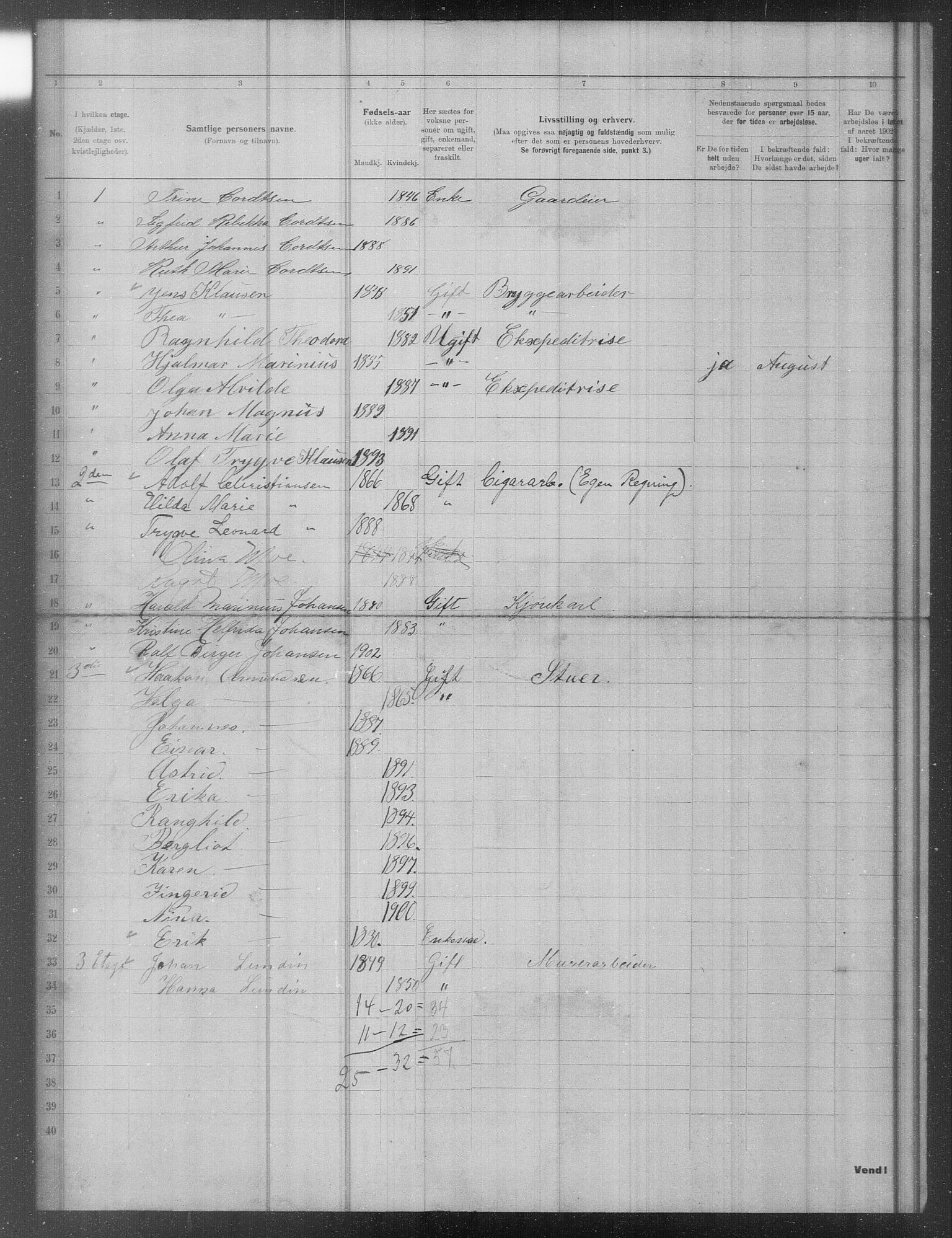 OBA, Municipal Census 1902 for Kristiania, 1902, p. 17317