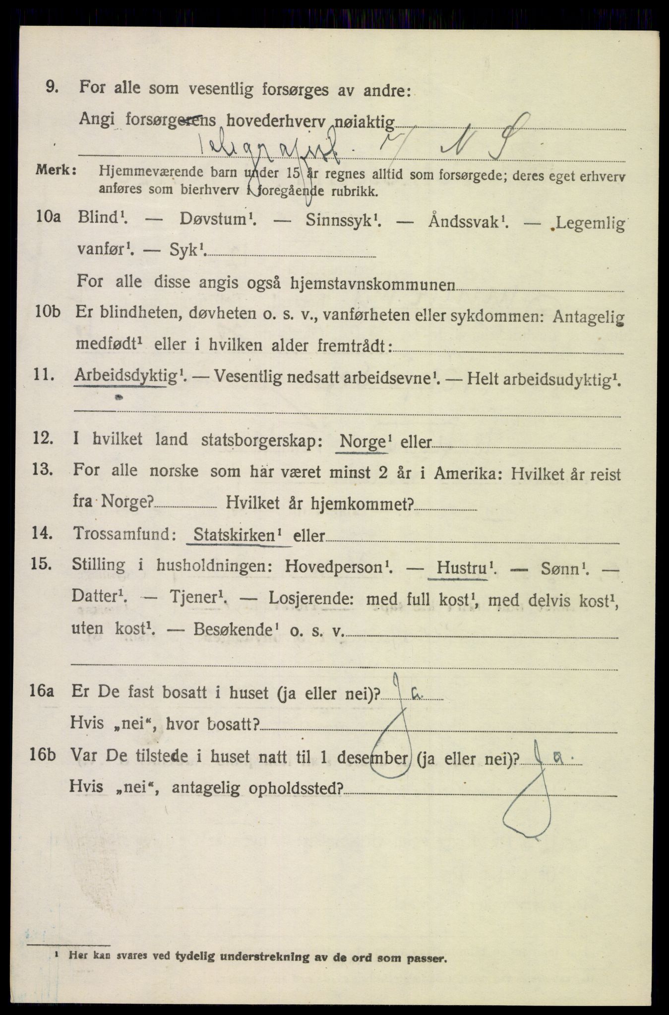 SAH, 1920 census for Lunner, 1920, p. 3566