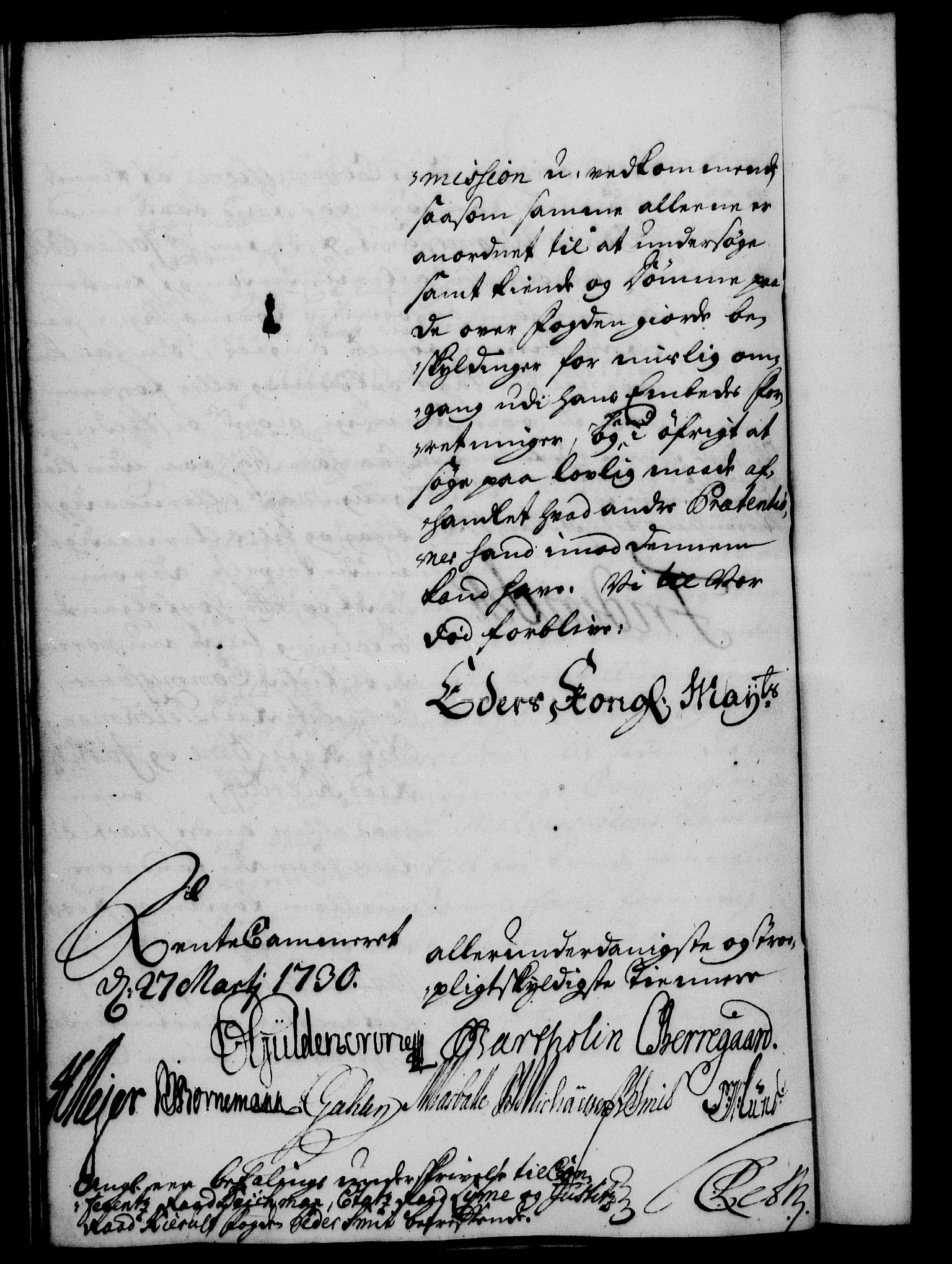 Rentekammeret, Kammerkanselliet, AV/RA-EA-3111/G/Gf/Gfa/L0013: Norsk relasjons- og resolusjonsprotokoll (merket RK 52.13), 1730, p. 243