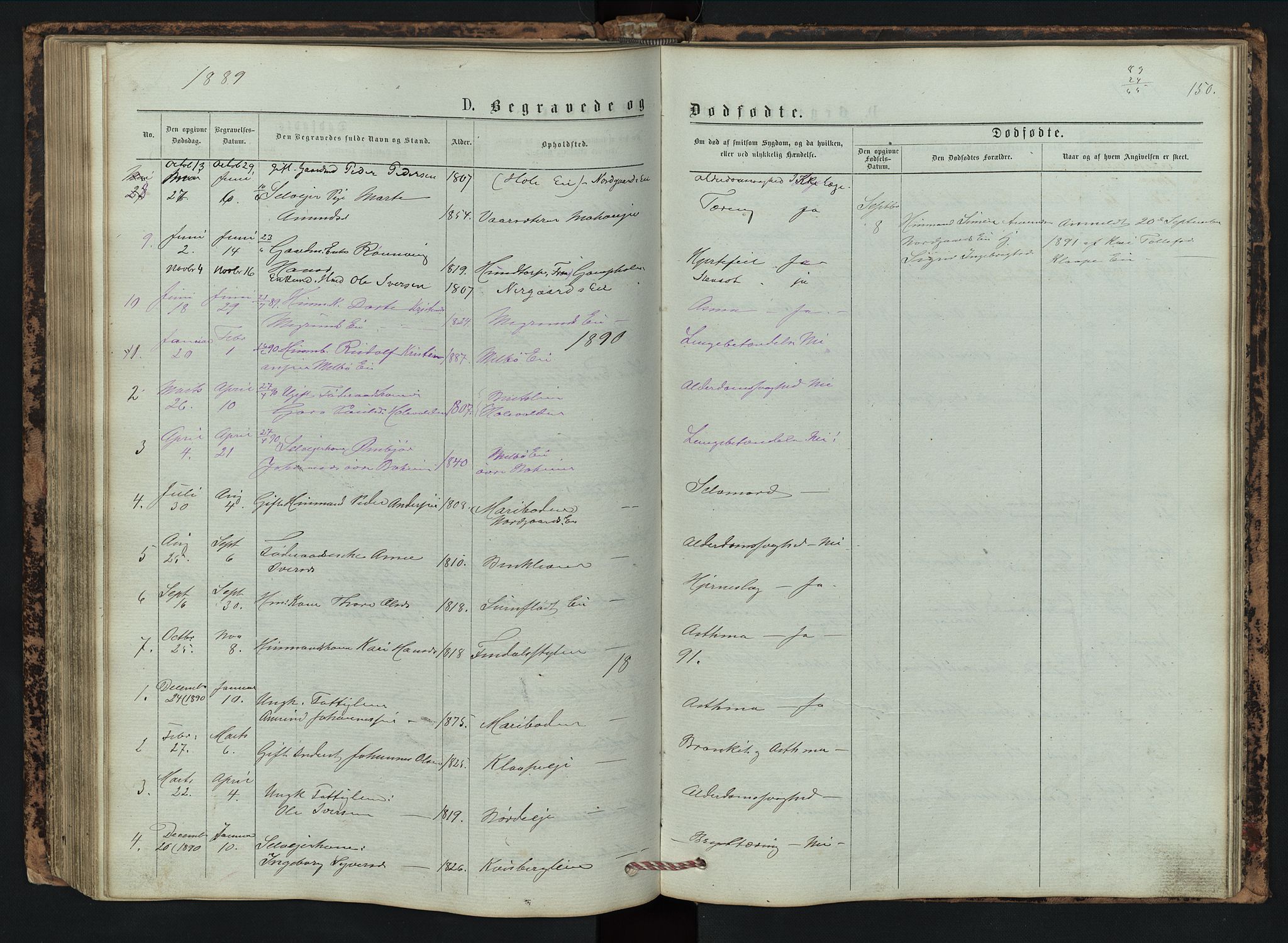 Vestre Gausdal prestekontor, SAH/PREST-094/H/Ha/Hab/L0002: Parish register (copy) no. 2, 1874-1897, p. 150